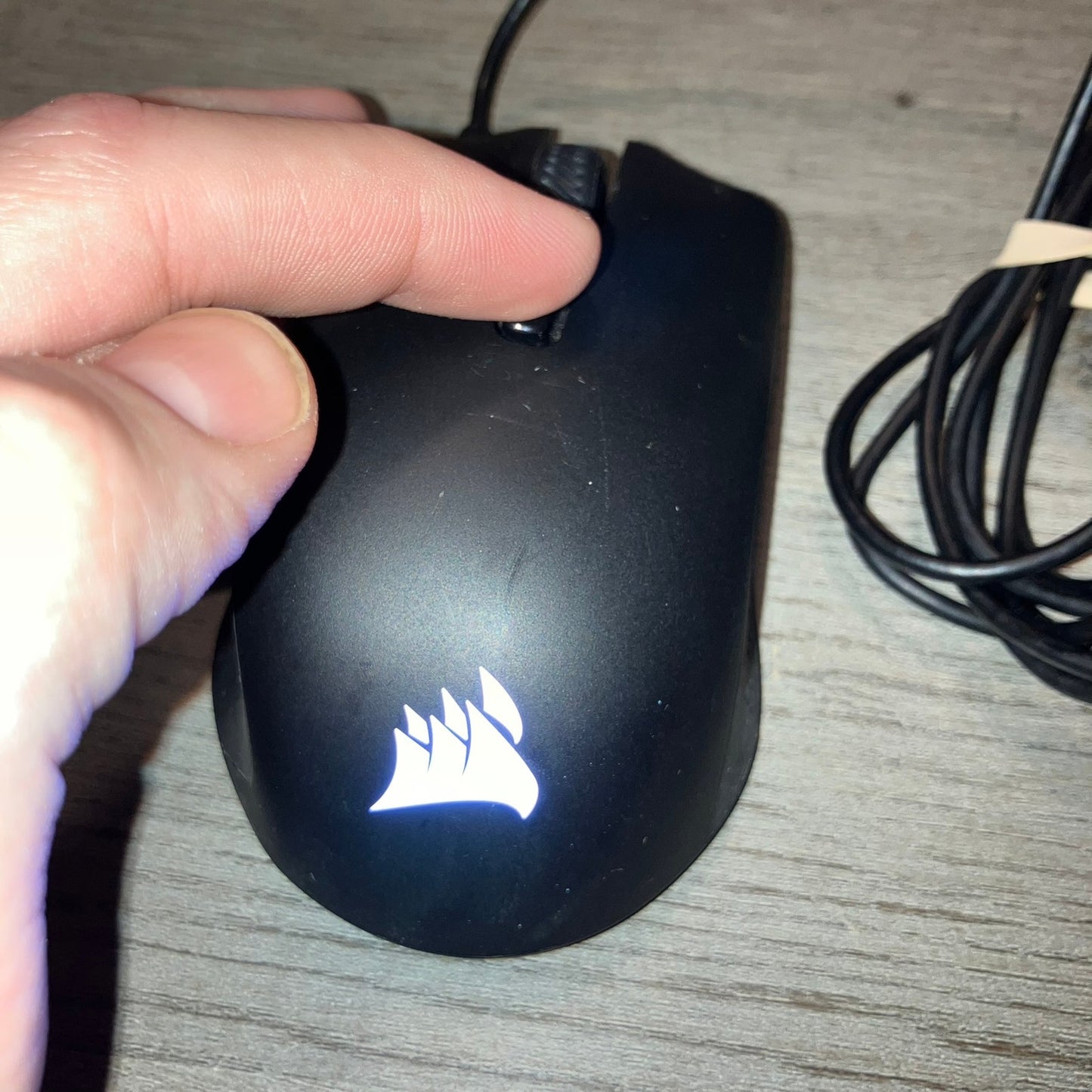 Corsair Harpoon RGB Wired Gaming Mouse Tested Used 6k DPI 5 Mappable Buttons