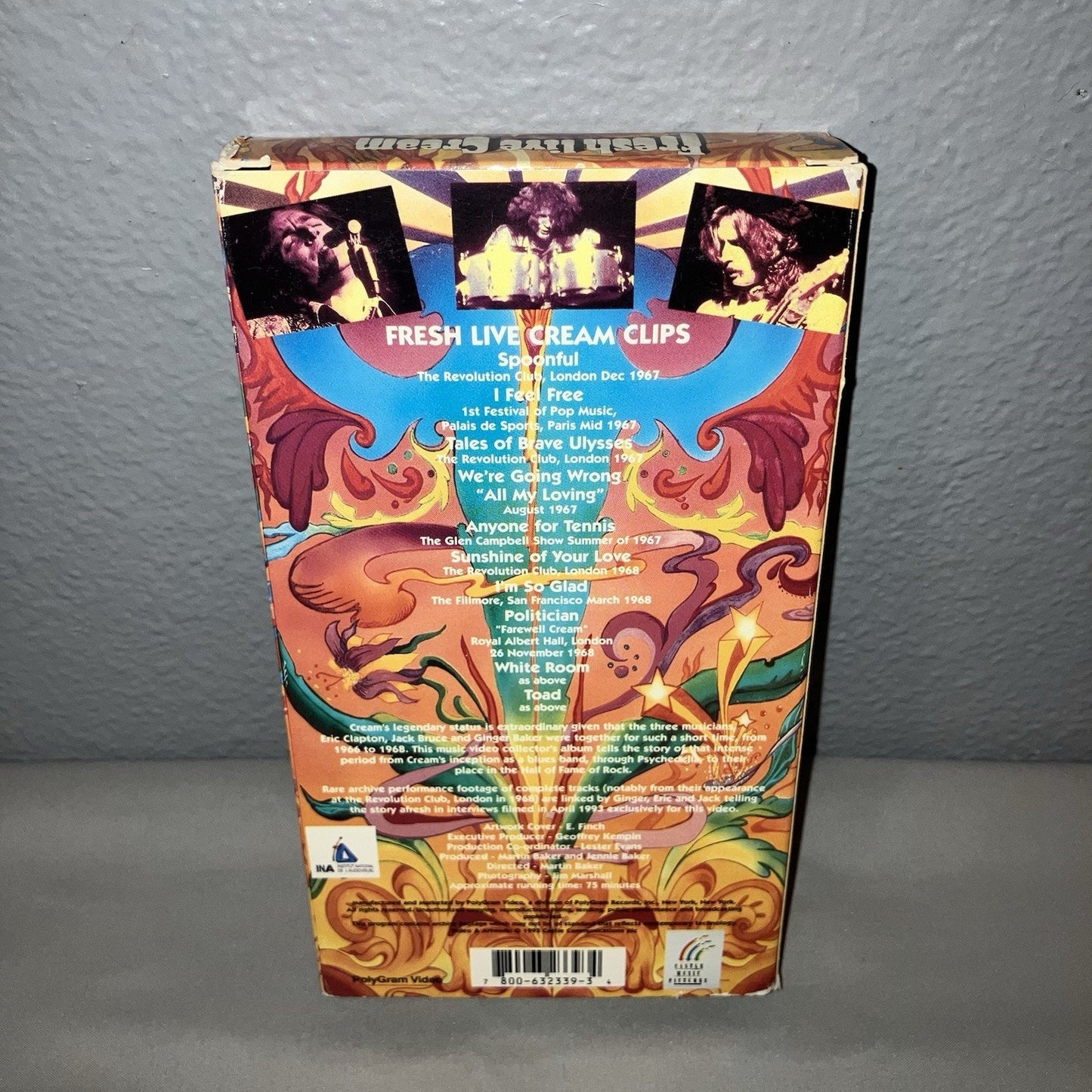 Vhs Used Fresh Live Cream 1993 Previously Unreleased Archive Footage Tape Works