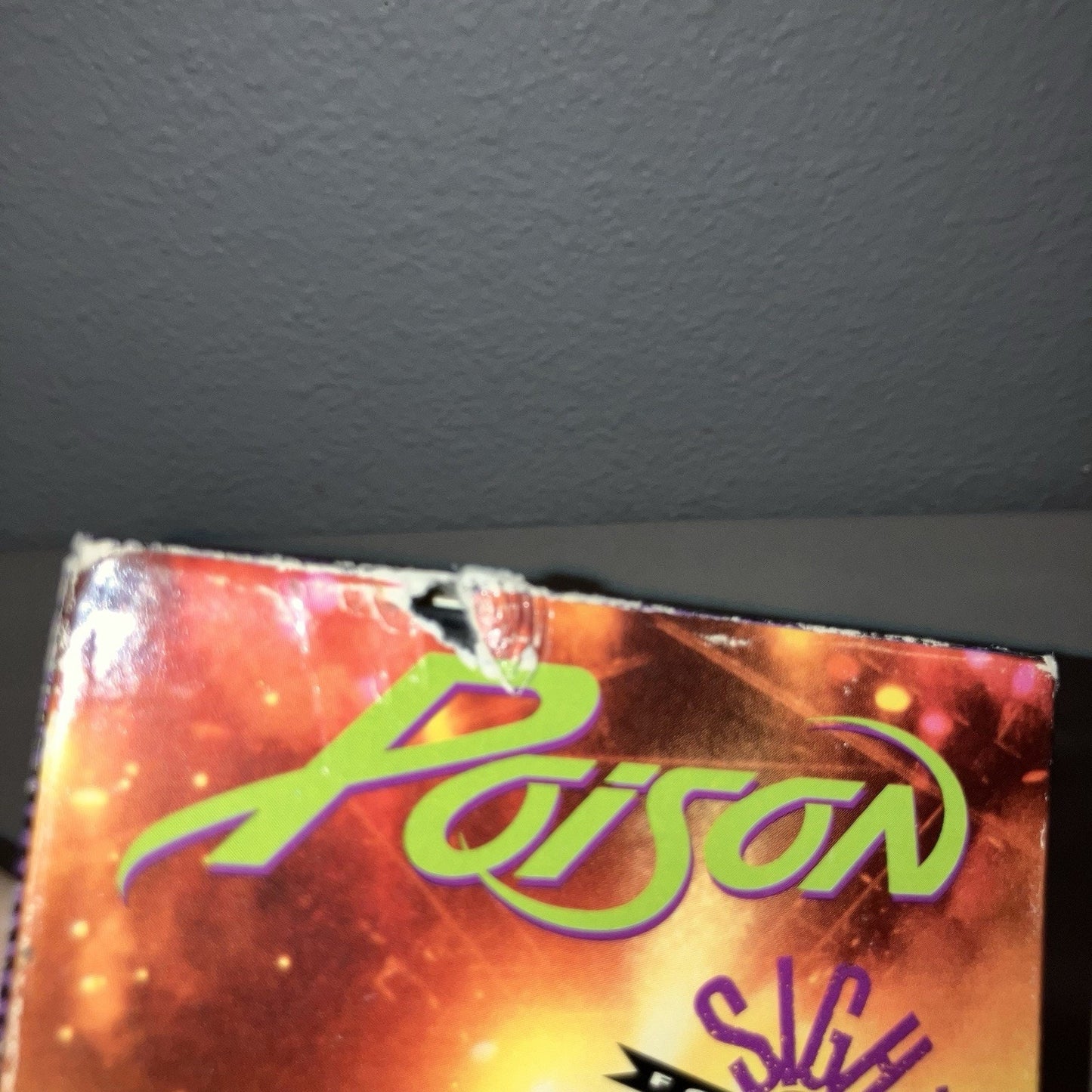 Vhs Used Poison Sight for Sore Ears 1989 Box Beat Up See Pics But Tape Works
