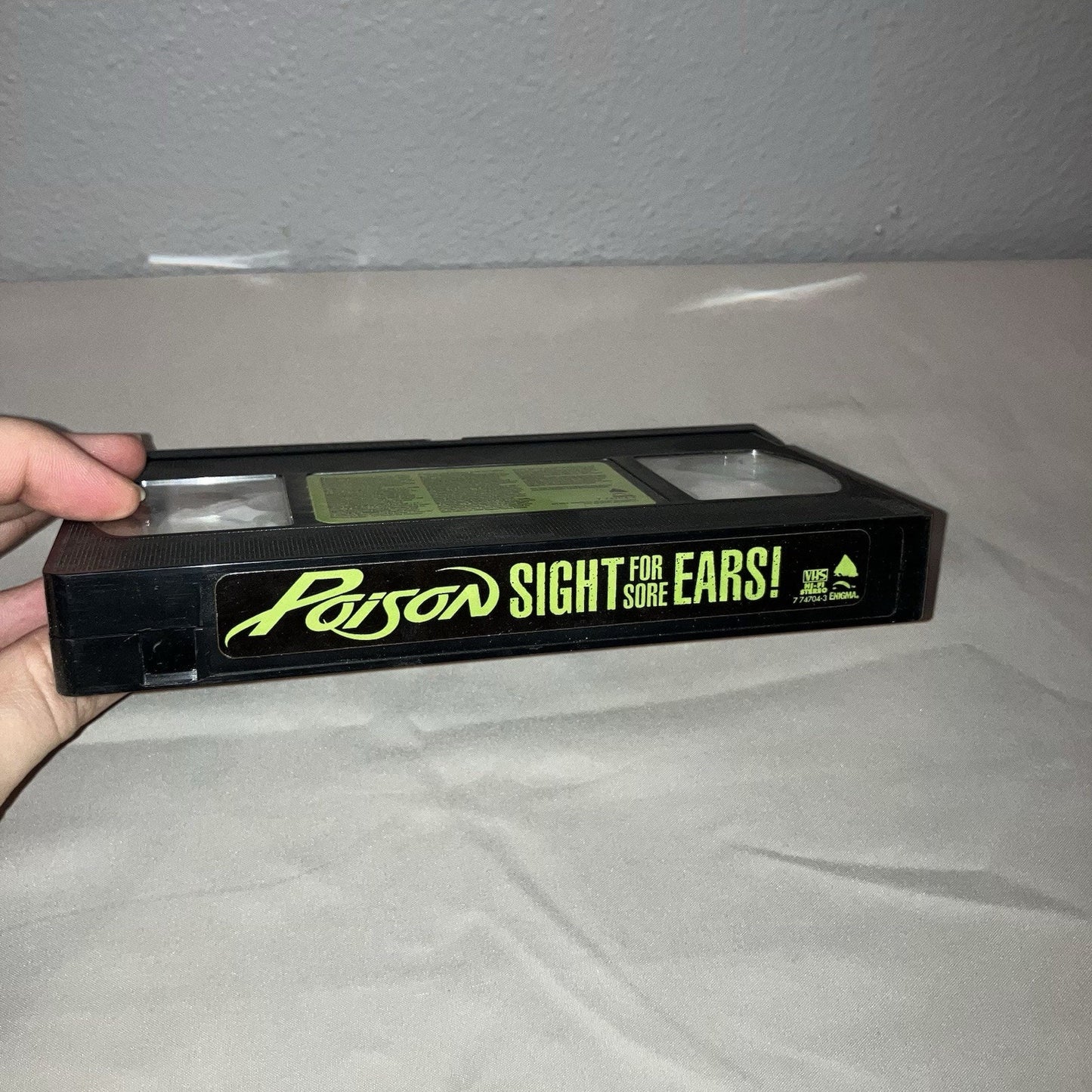 Vhs Used Poison Sight for Sore Ears 1989 Box Beat Up See Pics But Tape Works