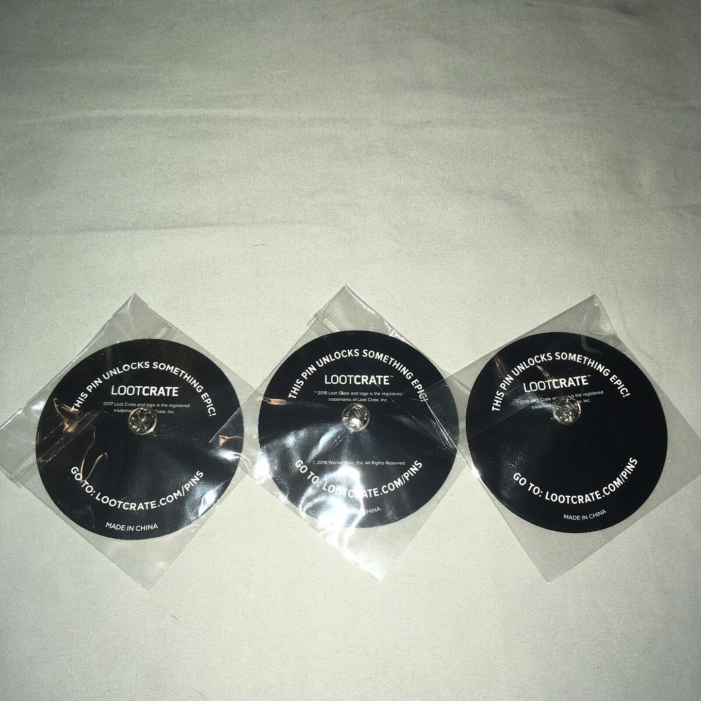 Collectible Sealed New Loot crate 3 Pin Lot Westworld Maze Unite 2 Bronze Trophy