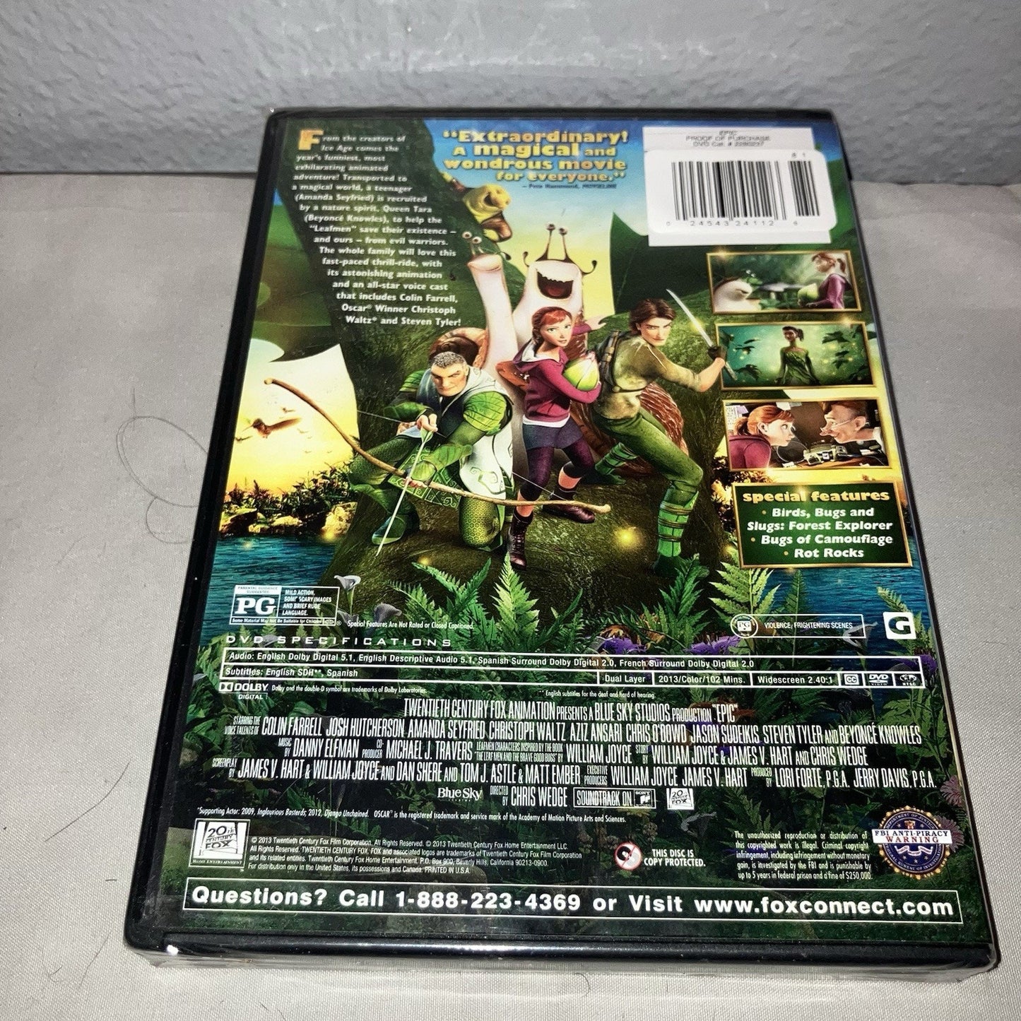 Dvd Sealed New Epic 2013 Blue Sky Animated Movie Beyonce Knowles Colin Farrell