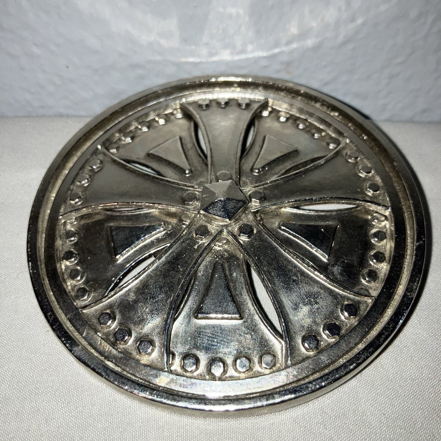 Silver Star Original Spinner Belt Buckle Car Truck Rim Tire Spinning Motion Used