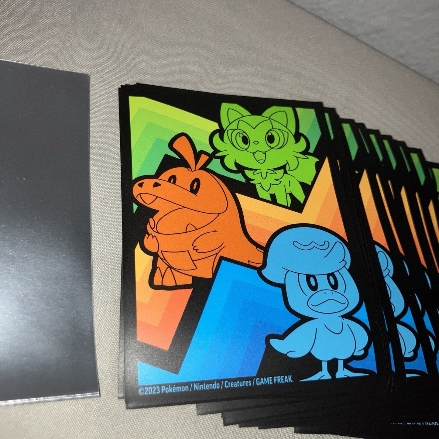 65 Sleeves Sprigatito Fuecoco Quaxly Paldea Evolved ETB Version Pokémon Pokemon