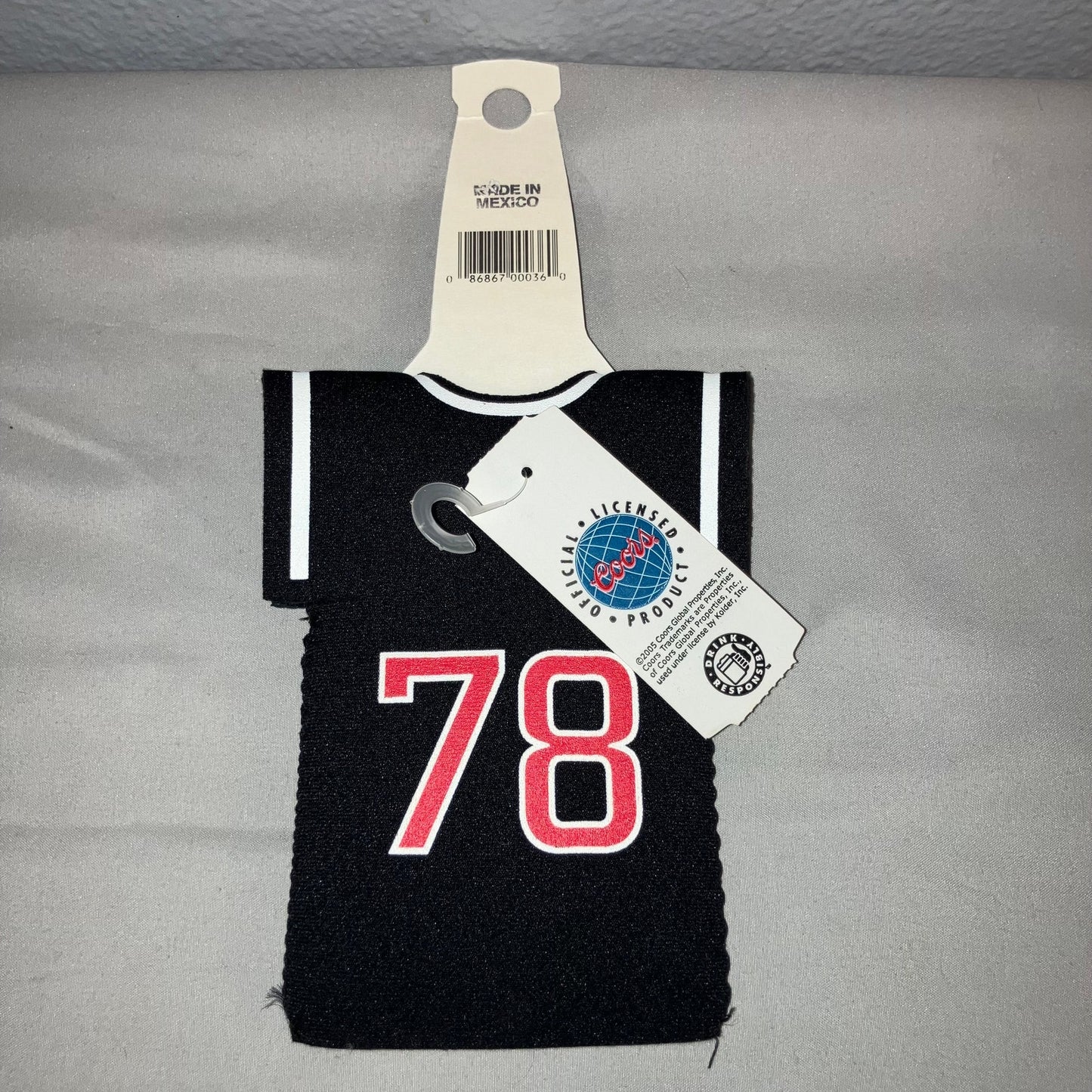 New Nwt Coors Light 2005 Official Neoprene Bottle Jersey Number # 78 #78 No Name