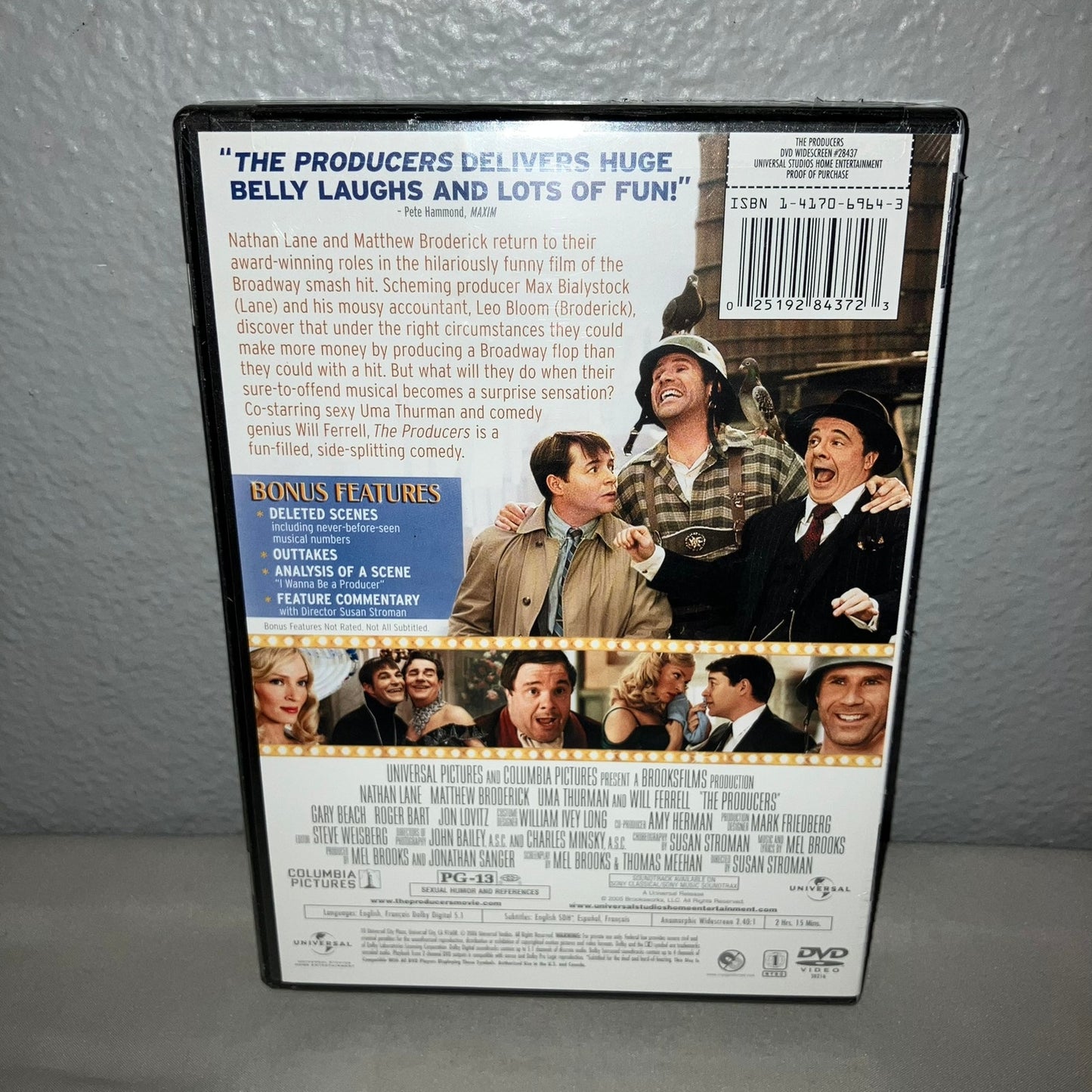 Dvd Sealed New The Producers Widescreen Universal Uma Thurman Matthew Broderick