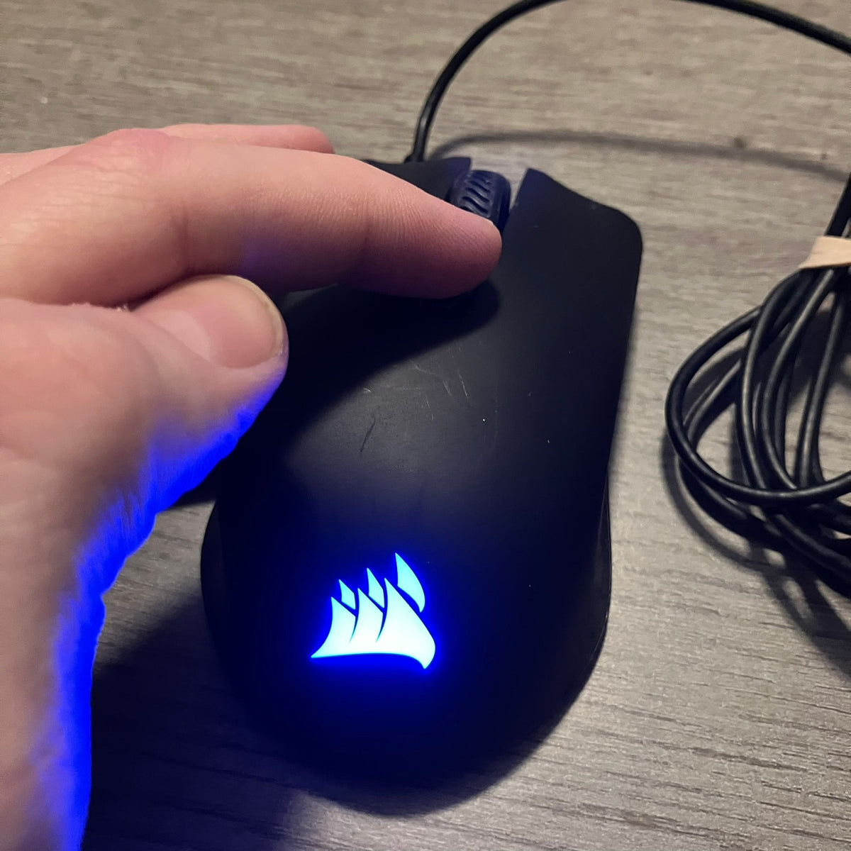 Gaming Corsair Harpoon RGB Wired Mouse Tested Used 6k DPI 5 Mappable Buttons