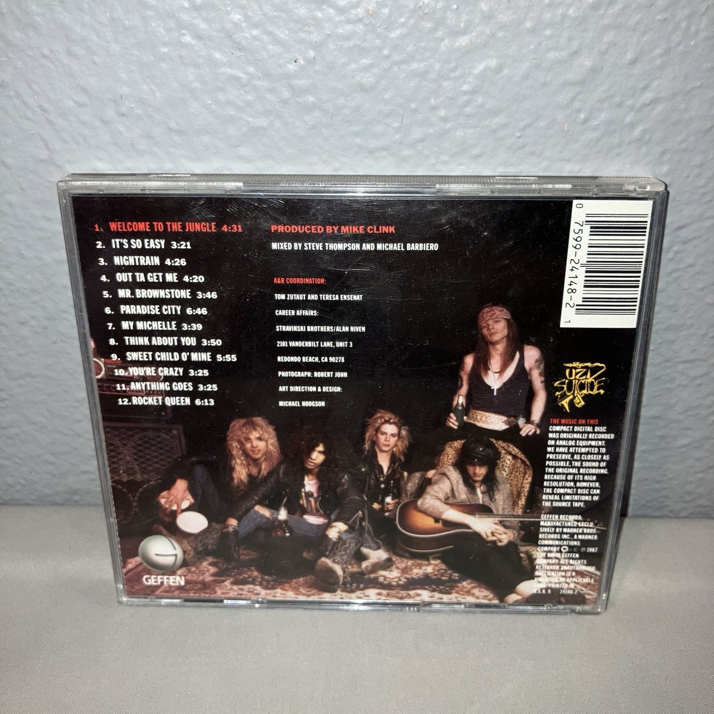 Cd Used Guns N' Roses Appetite For Destruction 1987 Geffen Records See Pics