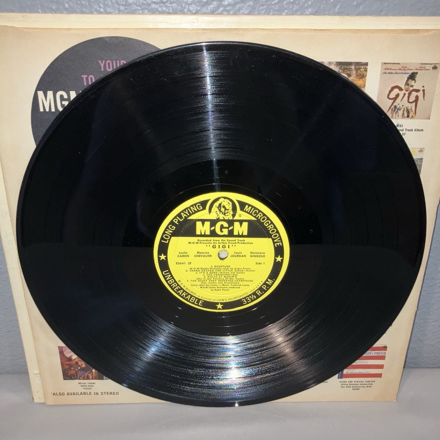 Vinyl Record Gigi Original Cast Soundtrack Album MGM Records 33rpm Good Shape