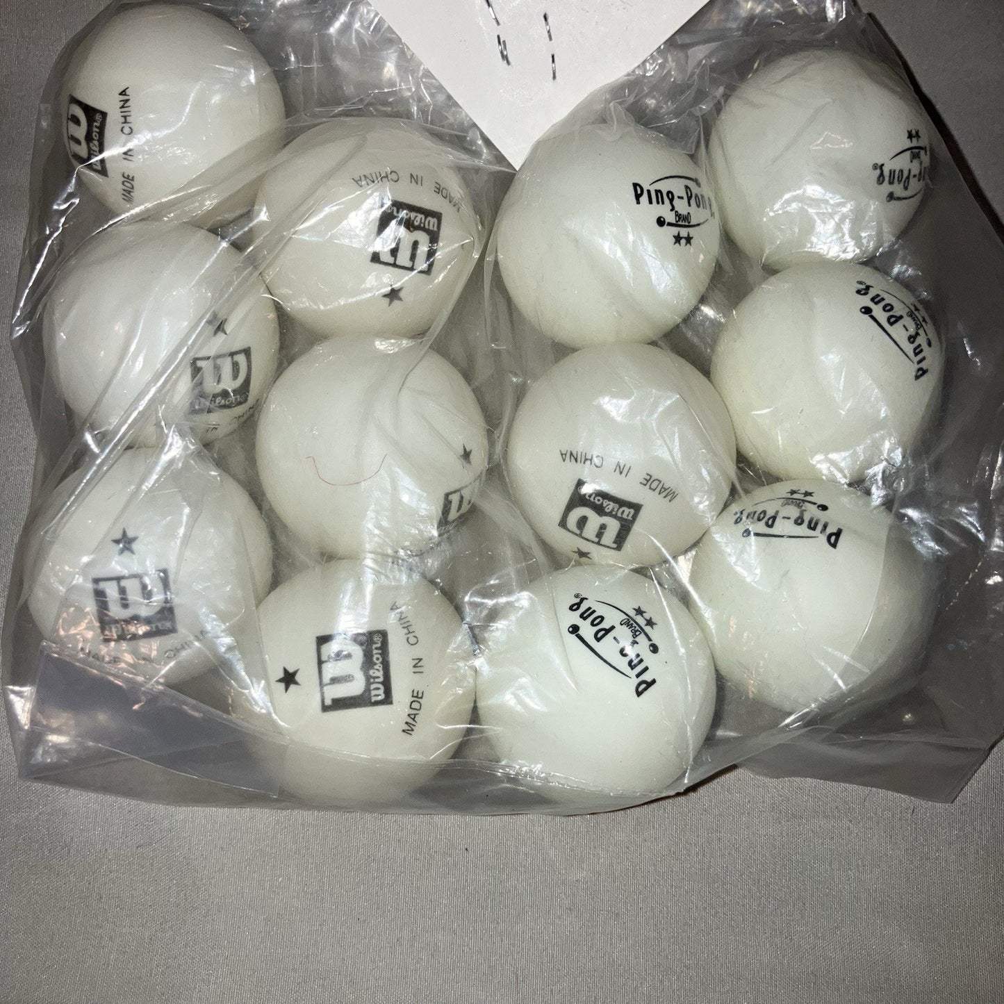 7 Wilson / 5 Ping-Pong Brand Balls Good Shape Official At One Time May Be Older