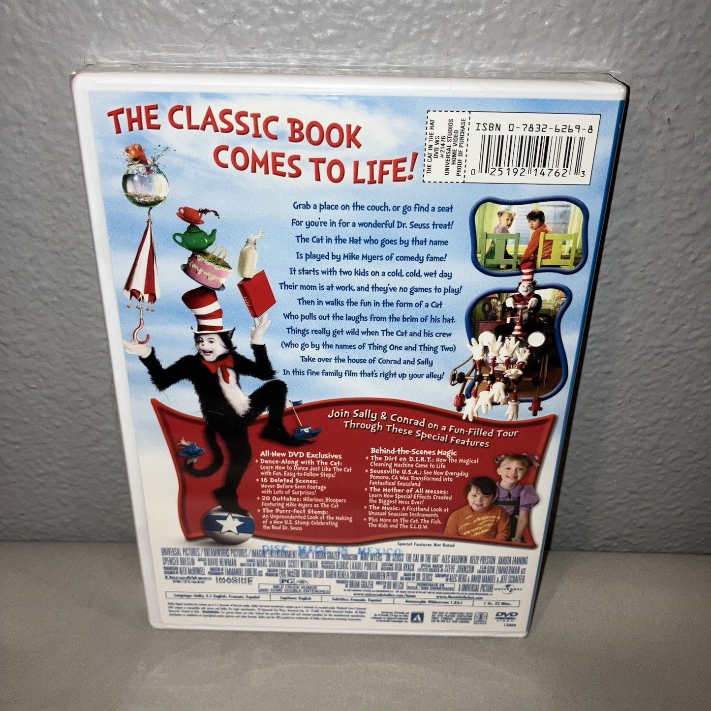 Dvd Sealed New Dr. Seuss' The Cat in the Hat Widescreen Universal Mike Myers