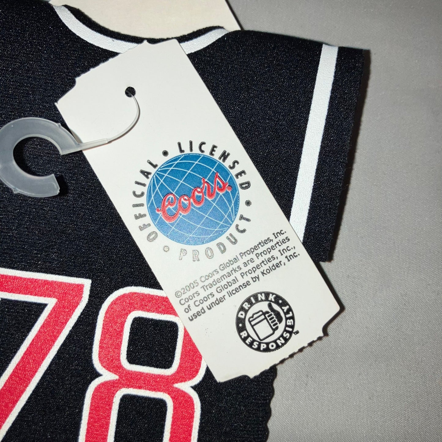 New Nwt Coors Light 2005 Official Neoprene Bottle Jersey Number # 78 #78 No Name