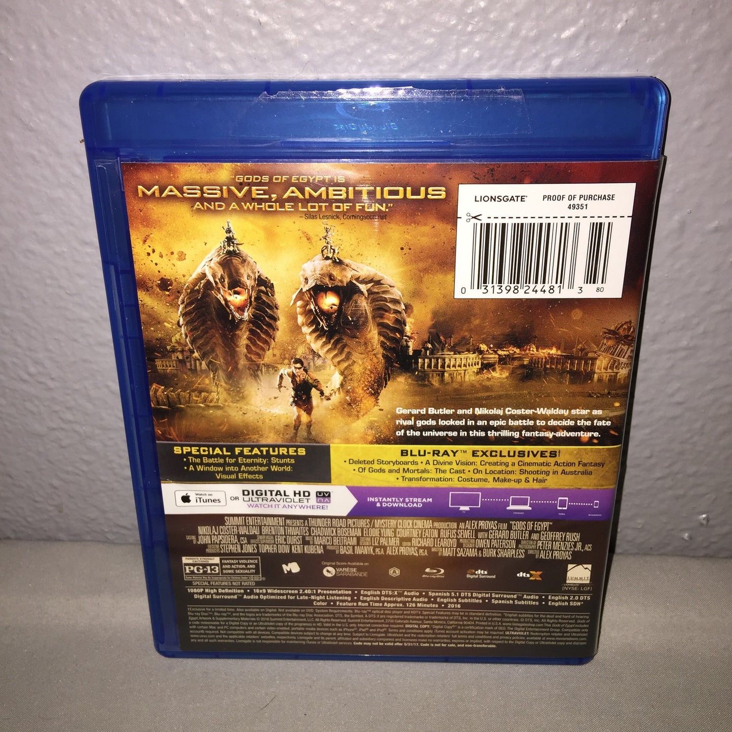Blu-ray / Dvd Used Ben-Hur / Dvd Gods Of Egypt Lot Gerard Butler Coster-Waldau