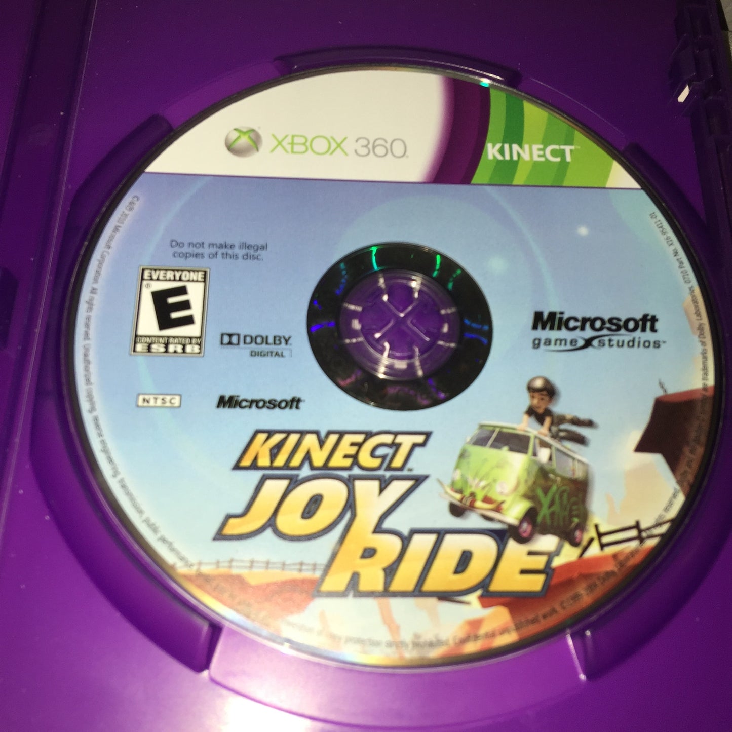 Xbox 360 Used Cib Kinect Joy Ride Game W Calibration Card *Near Perfect Disc*