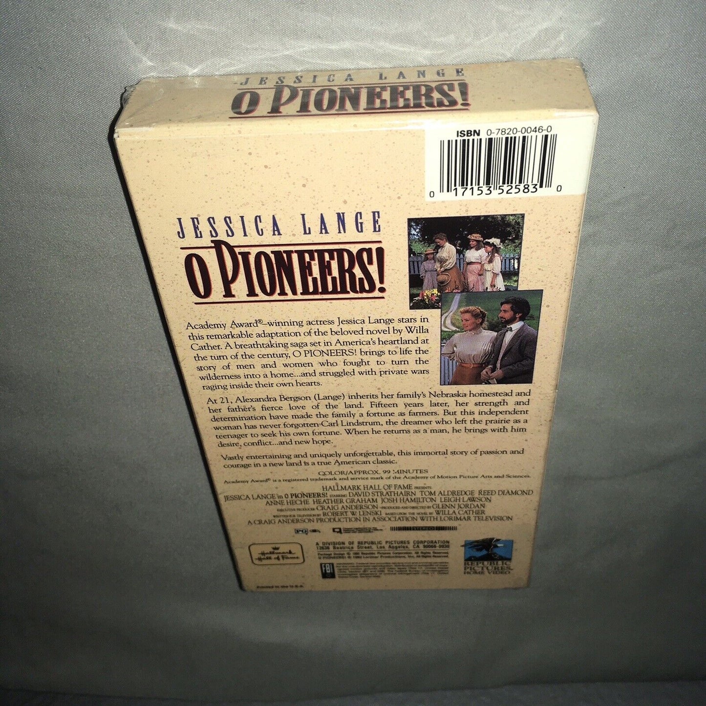 Vhs Sealed New Nwt O Pioneers! Hallmark Hall Of Fame Jessica Lange Republic Pics