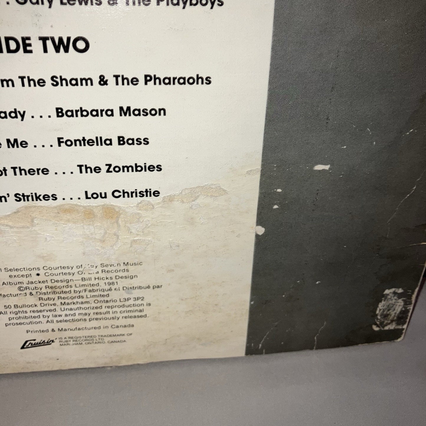 Vinyl Record Cruisin' 1965 Various The Zombies / Vogues / Gentrys / Gary Lewis