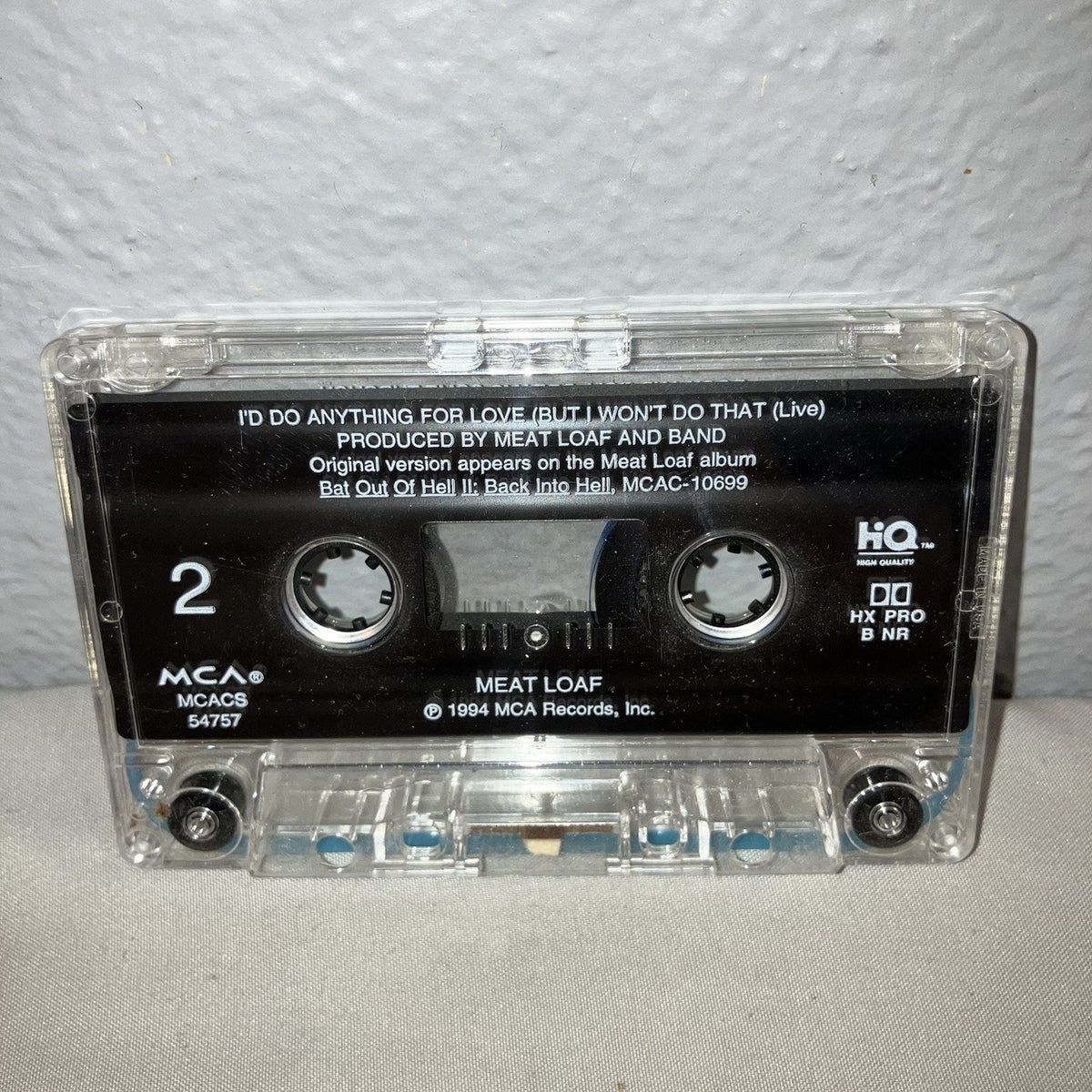 Tape Used Meat Loaf Rock And Roll Dreams Come Through Cassette 1 Single 1 Live