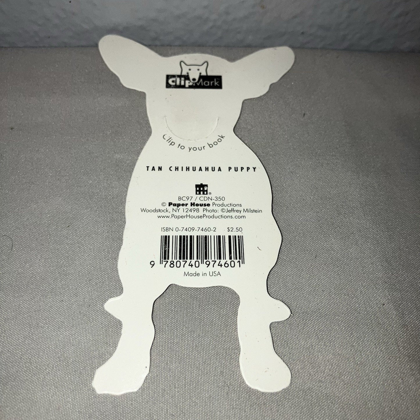 The Chihuahua Puppy Dog Bookmark Blank Diecut The Paper House Book Mark Used