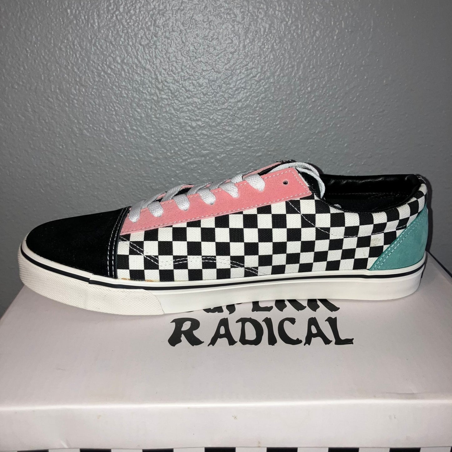 Signed Tyler Grosso Superrradical Checkered Shoes Euro 43 (10M USA) Autographed