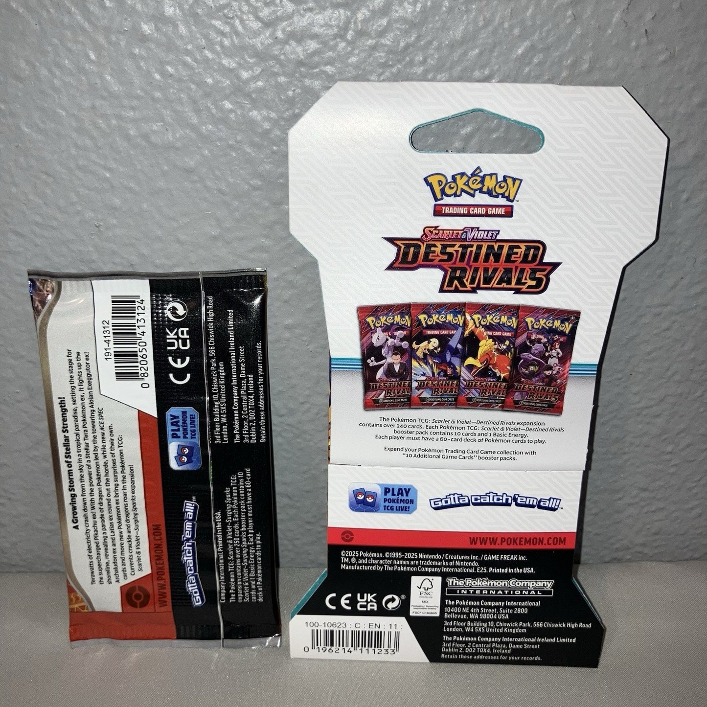 Pokemon DR Mewtwo Tin PE Surprise Box 2 PF Tech Sticker Trick Or Trade 35 Pk + 2