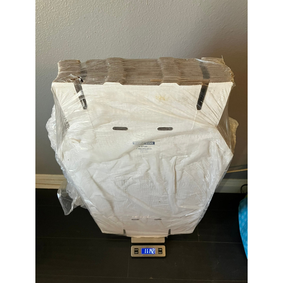 Uline S-2720 25 Pack White Corrugated Parts Bin 8 x 24 x 4.5" Great Storage Bins