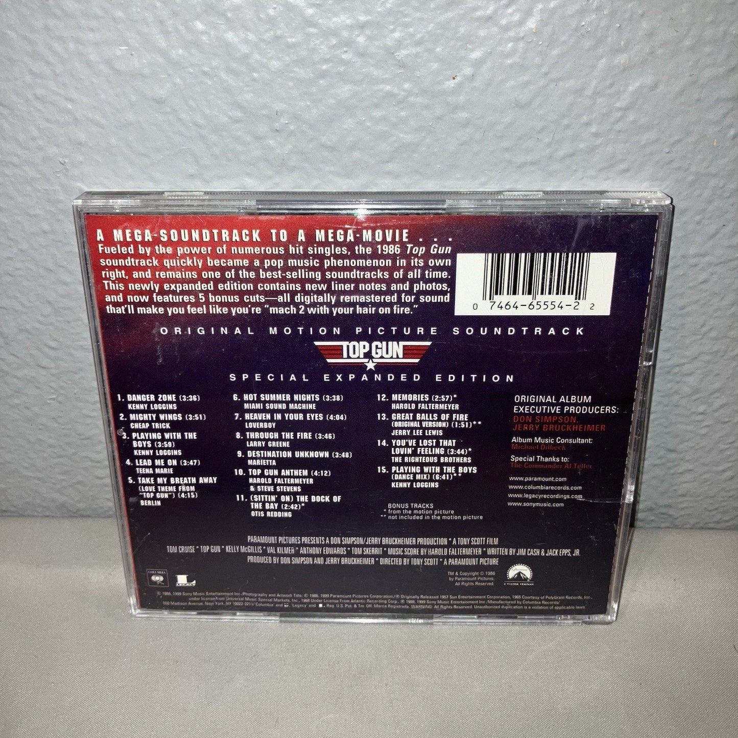 Cd Used Top Gun Soundtrack Various Artists 1999-09-28 Sony Music Canada Inc