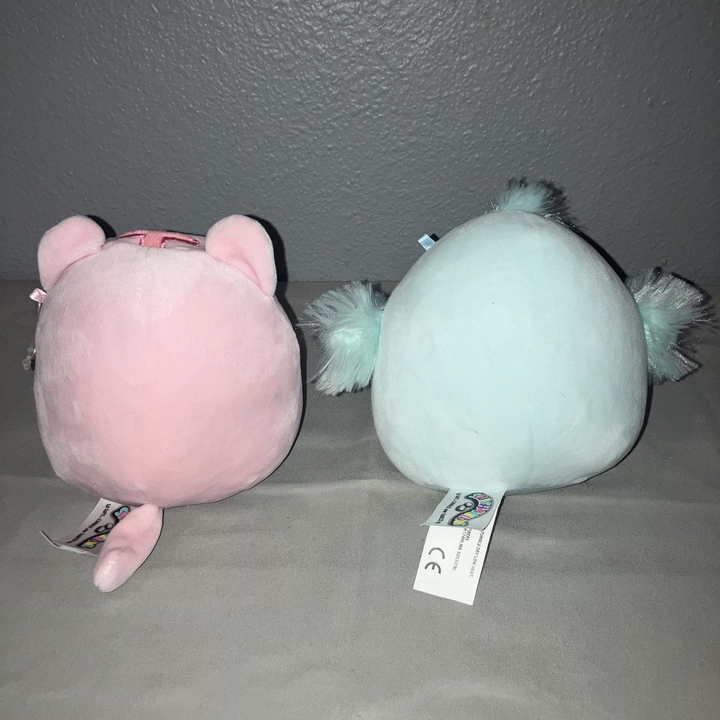 Squishmallows Paulita The Pink Cat / Cedric The Chick Kellytoy Stuffed Plush Lot
