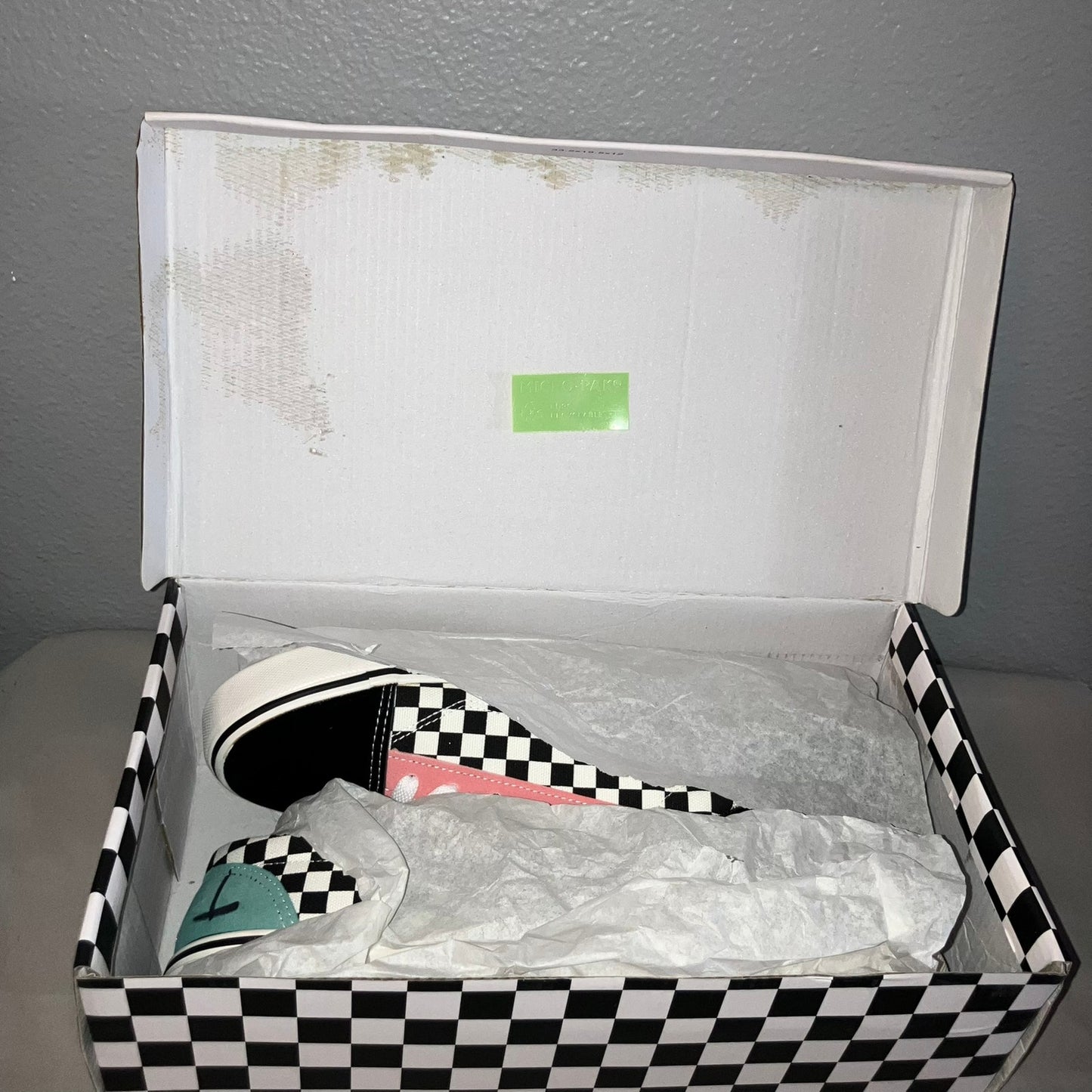 Signed Tyler Grosso Superrradical Checkered Shoes Euro 43 (10M USA) Autographed
