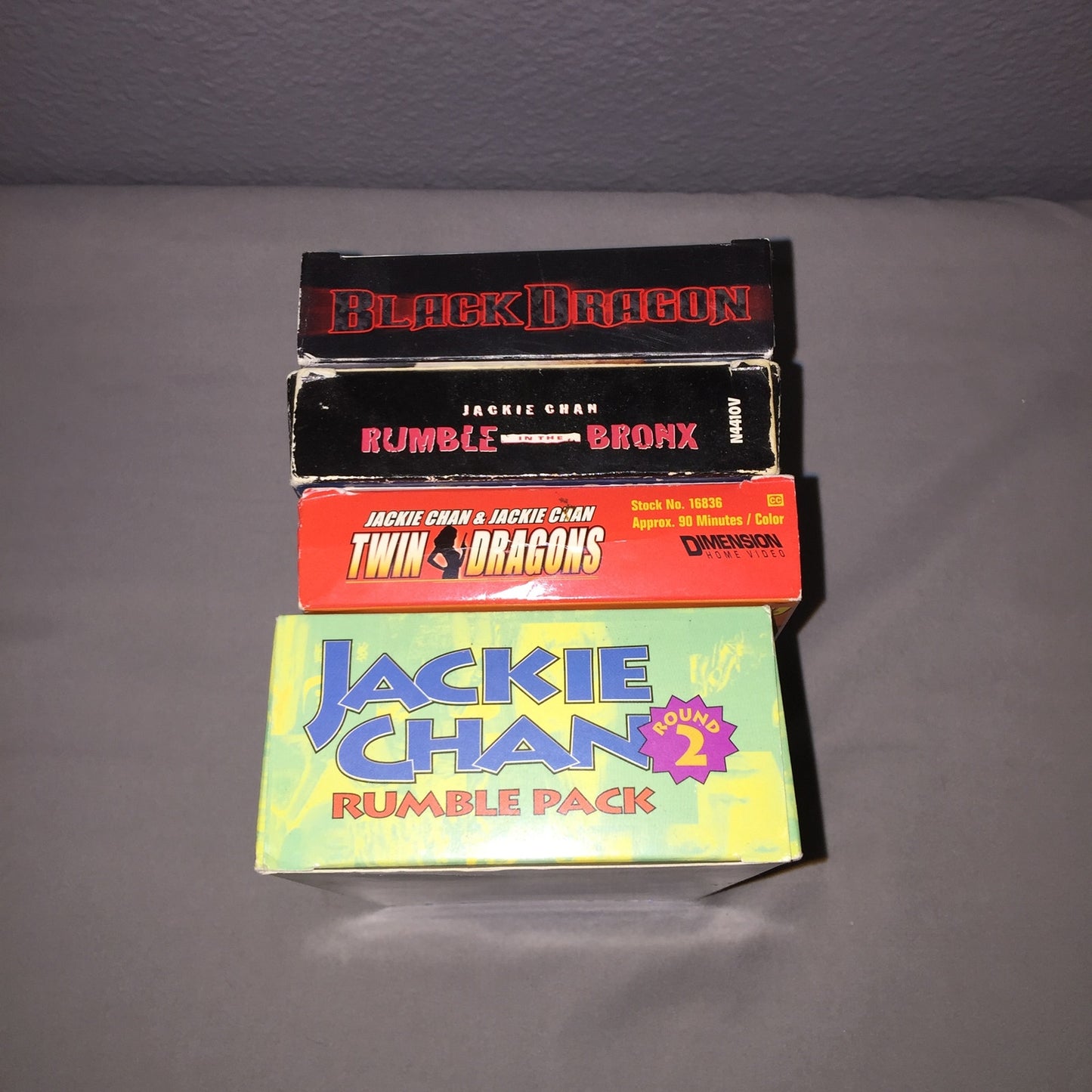 Vhs Used Jackie Chan Black Dragon / Rumble In The Bronx / Twin Dragons + 2 Pack