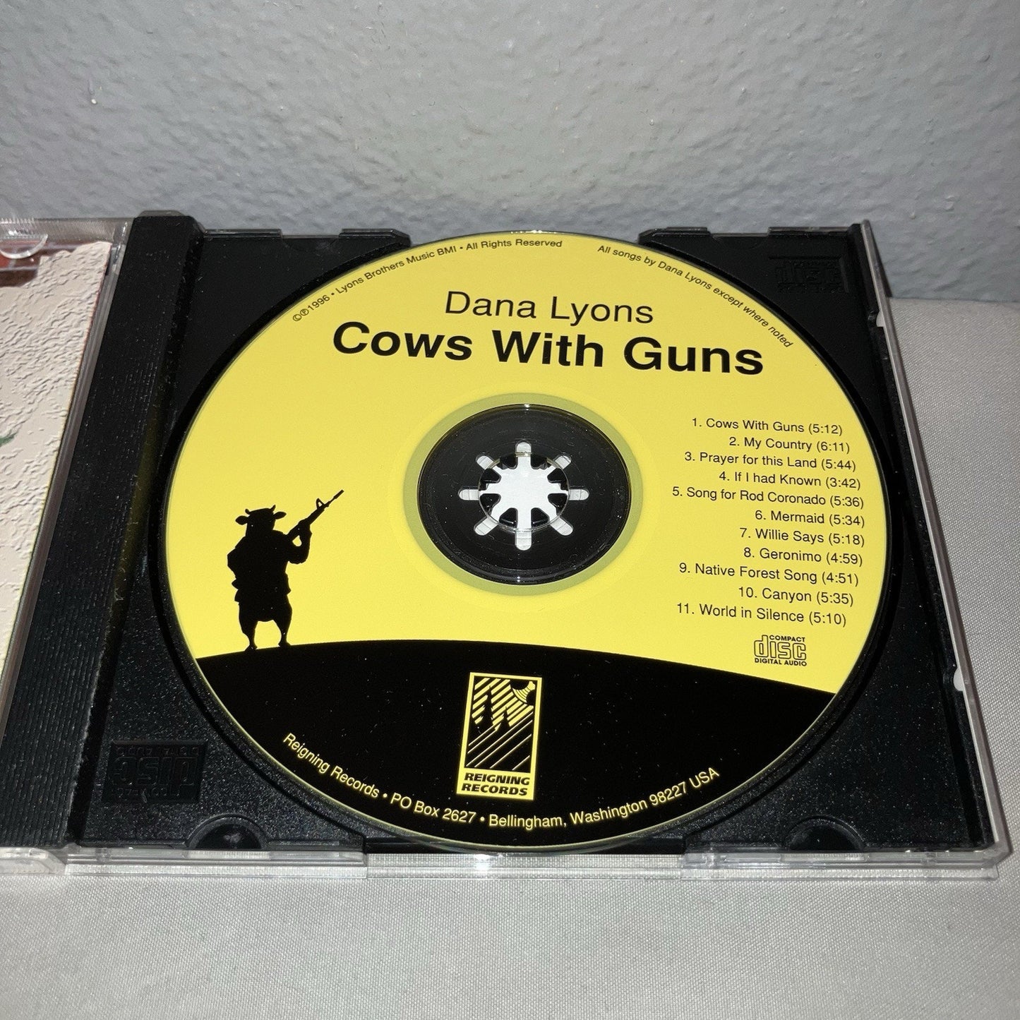 Cd Used Dana Lyons Cows With Guns Comedy Rock Near Perfect Disc Great Art Shape