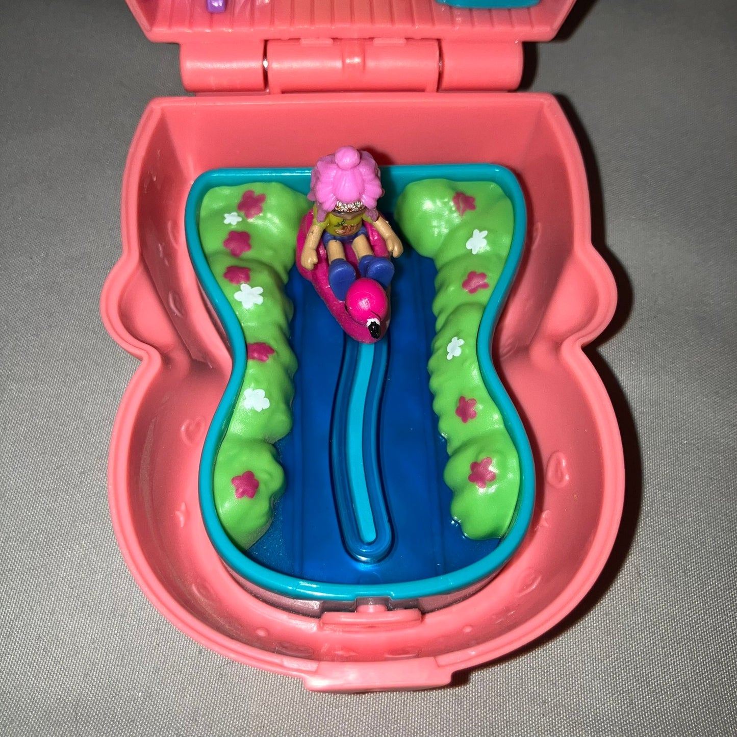 Polly Pocket Flip And Find Sloth Compact Playset *W Original Doll But No Sloth*
