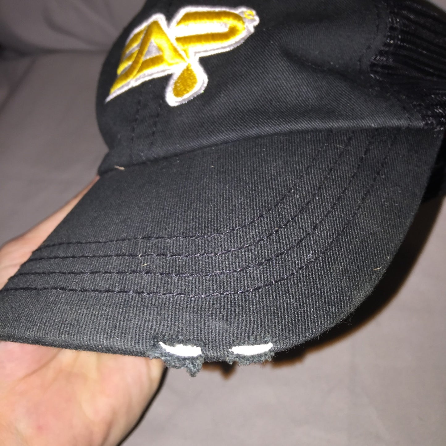 Sap Concentrate Brand Promo Strapback Hat Webbed Back Distressed Cap Great Shape