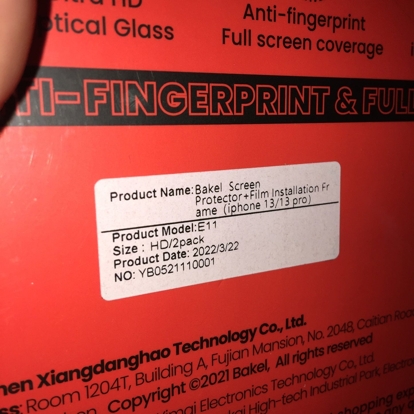 Sealed New Nwt 2 Pack Bakel Screen Protector Made For iPhone 13 / iPhone 13 Pro