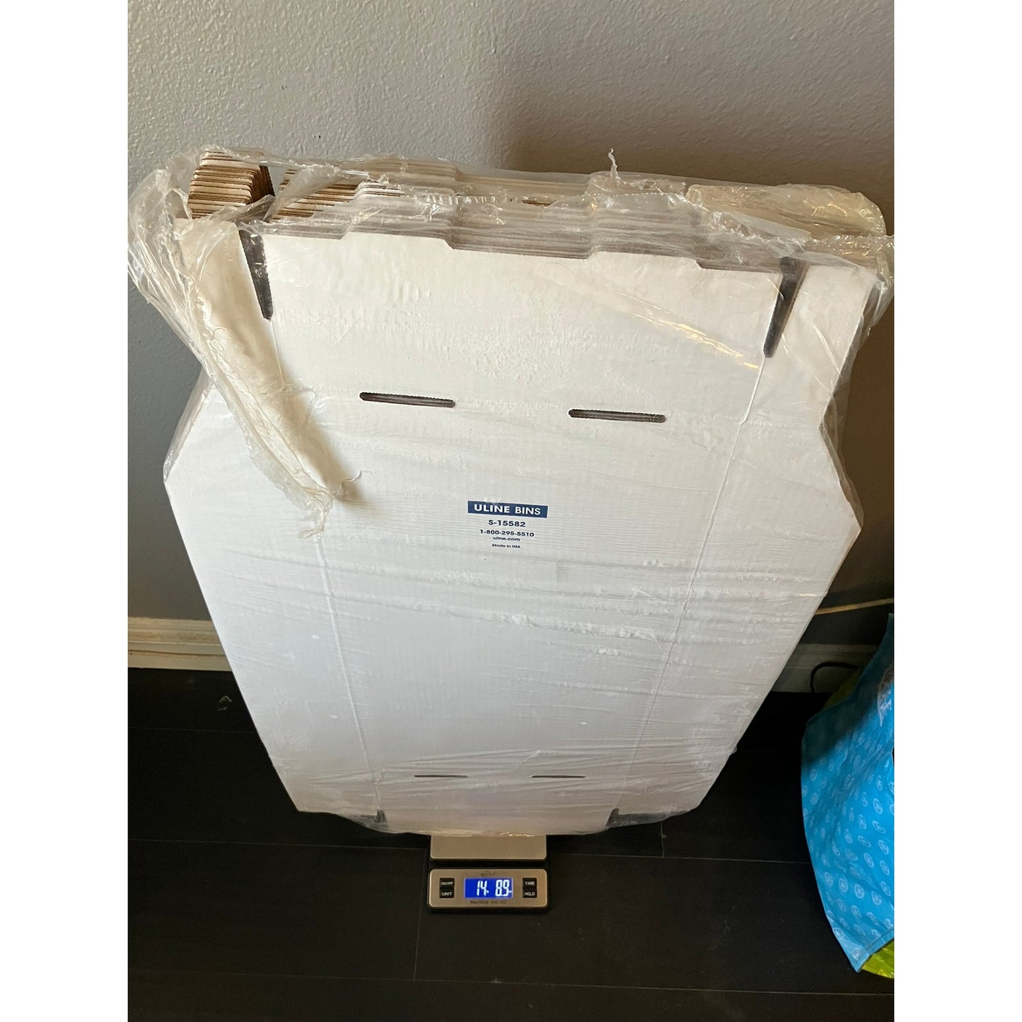 25 Pack S-15582 Uline White Corrugated Parts Bin 12 x 24 x 4.5" Great Storage