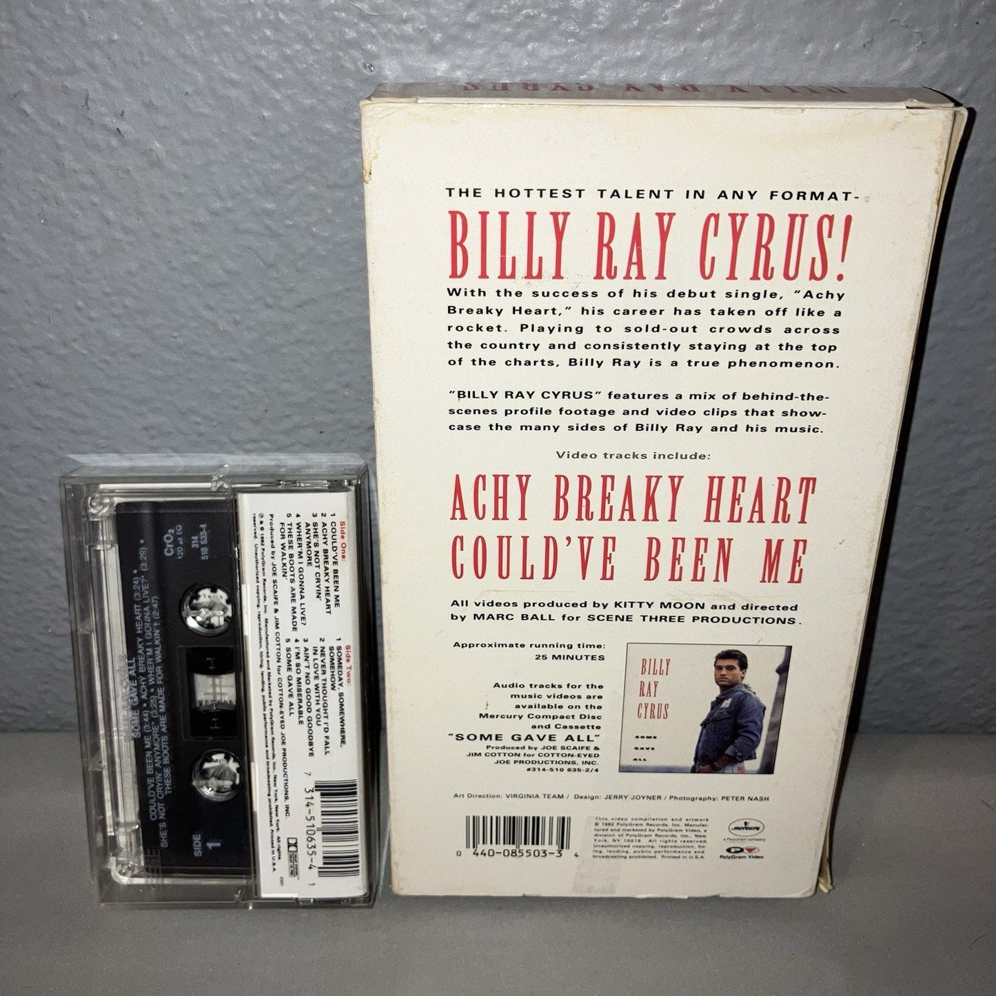 Vhs / Tape Billy Ray Cyrus 1992 Some Gave All Achy Breaky Heart Could’ve Been Me