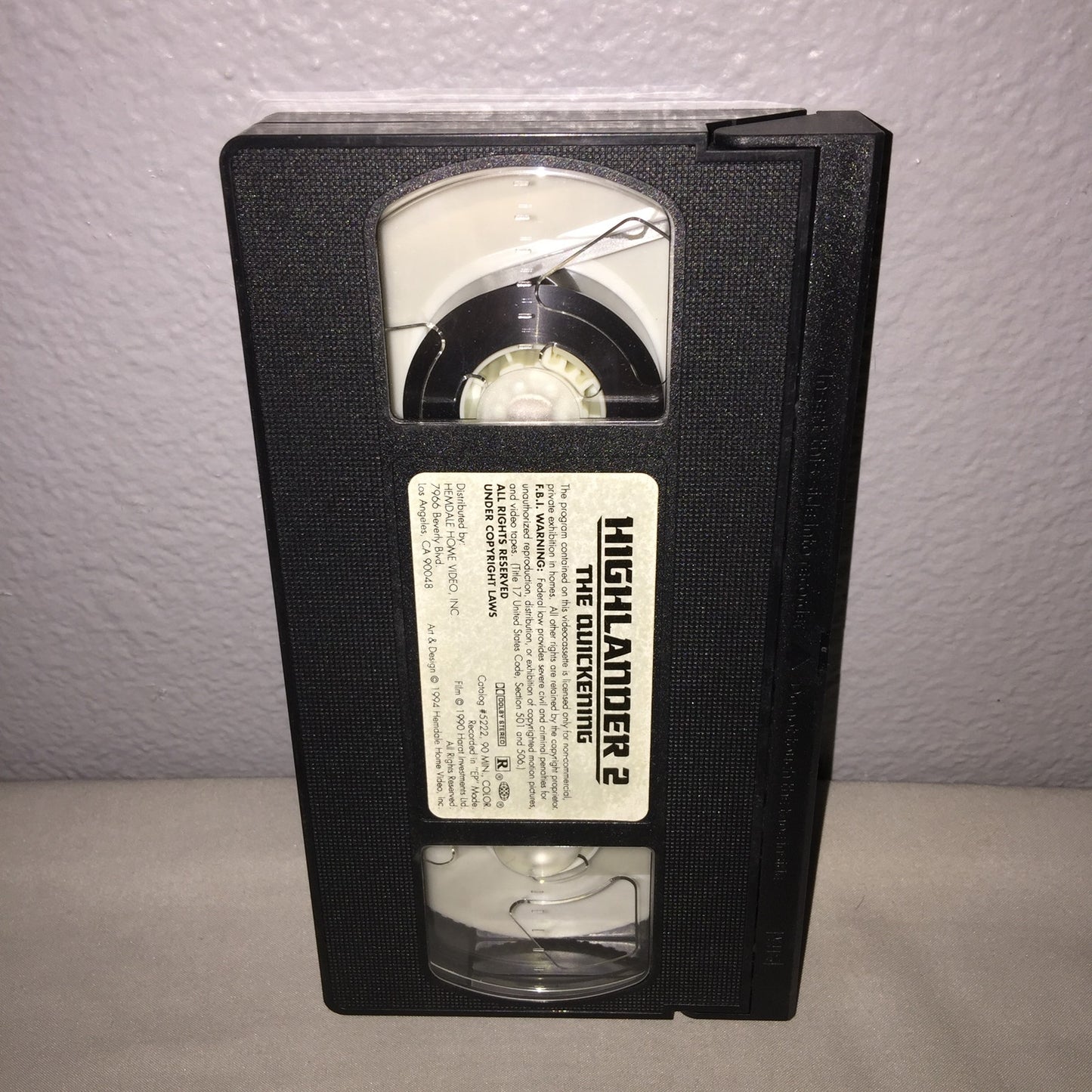 Vhs Used Highlander 2 The Quickening Tape Michael Ironside Sean Connery Hemdale