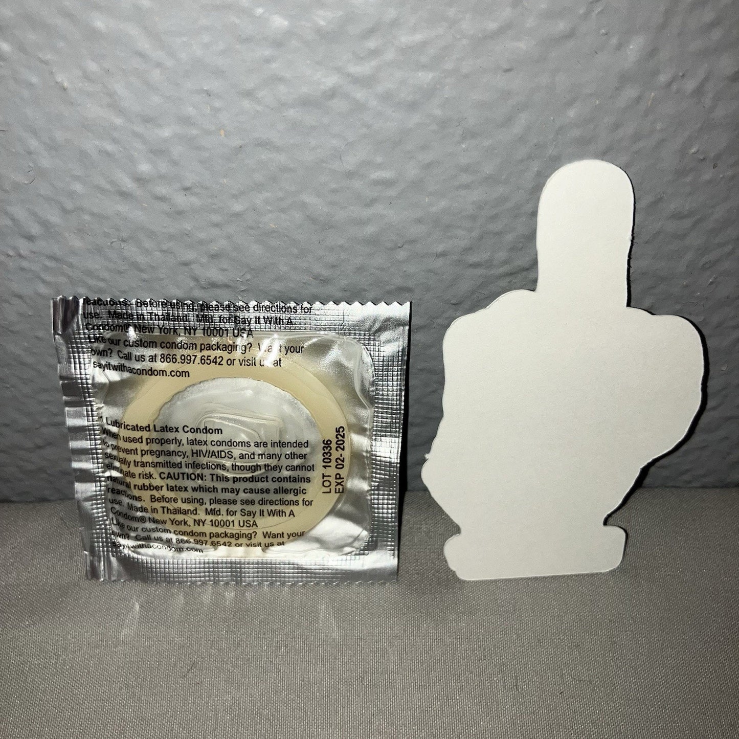 1 Pack Half-Evil Half Evil 333 F*** Off Condom / Matching Sticker Lot One Each