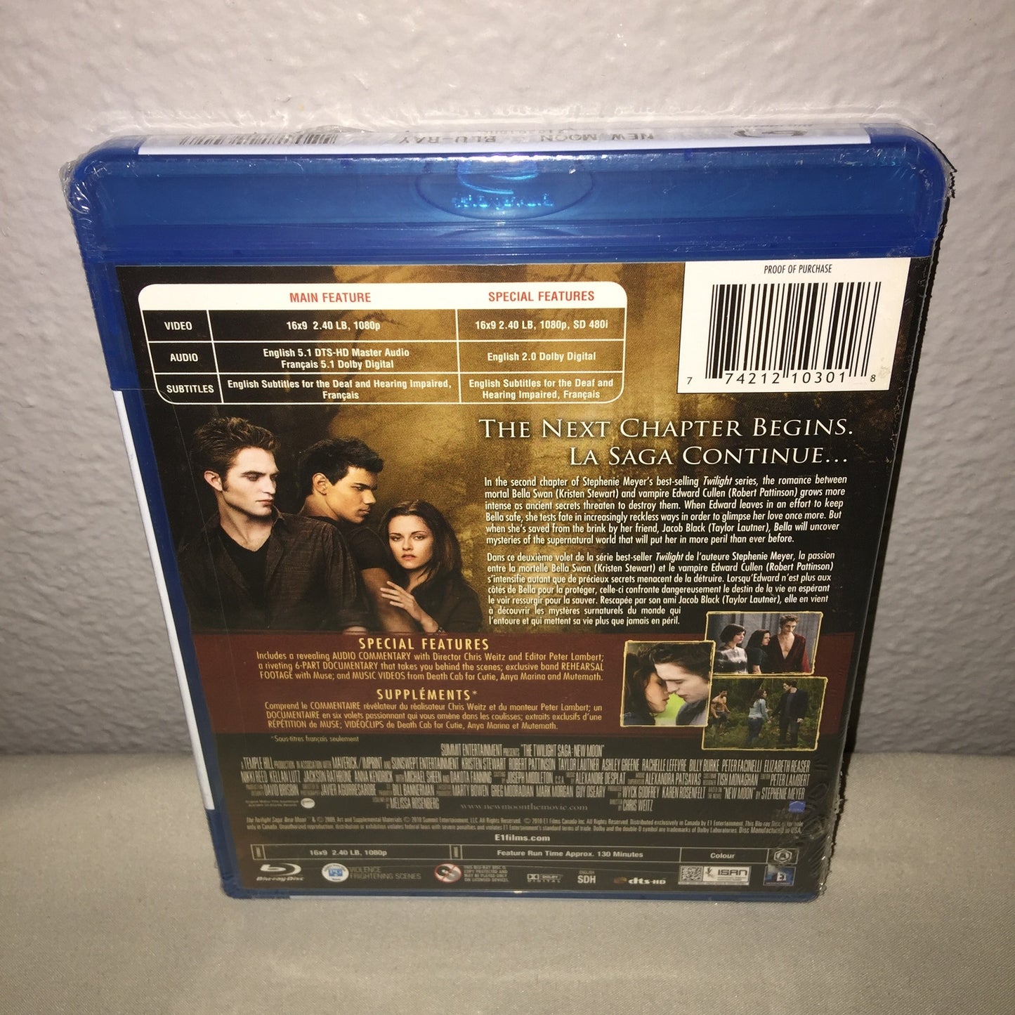 Blu-ray Sealed New French Twilight New Moon English / French Audio / Subtitles