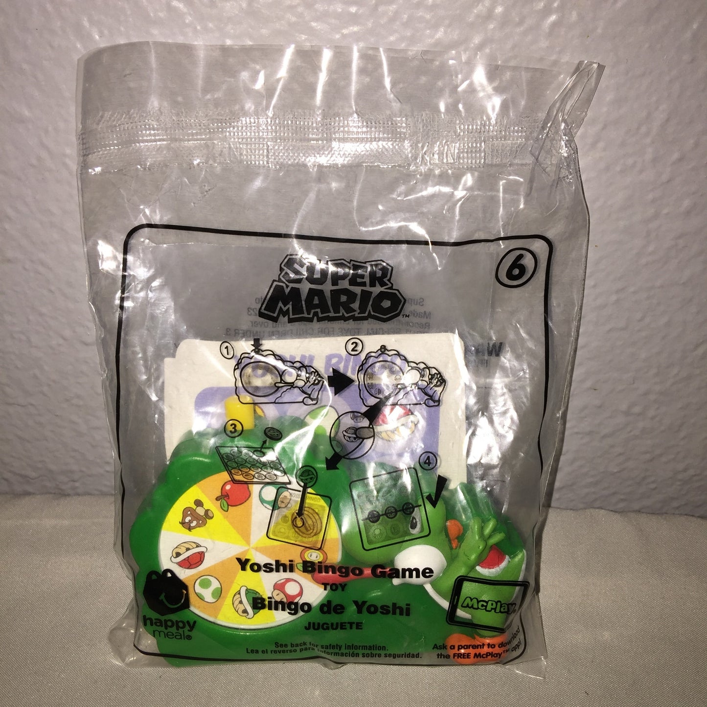 New 2018 Running Yoshi Launcher / Yoshi Bingo Game McDonald's Figure FF Toy Lot