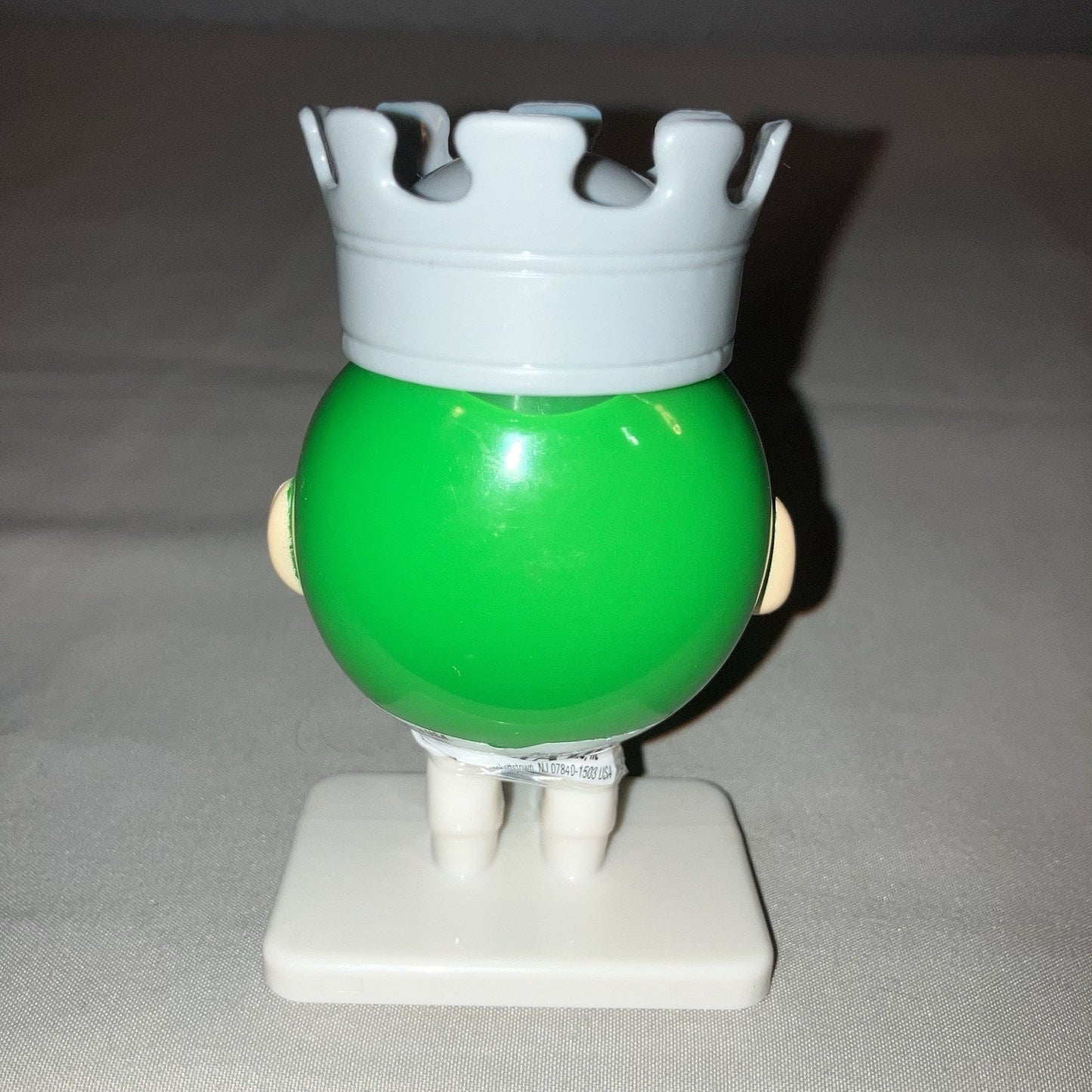 Vintage Valentines M&M Green Empty Hollow Figurine W Crown / Hearts Good Shape