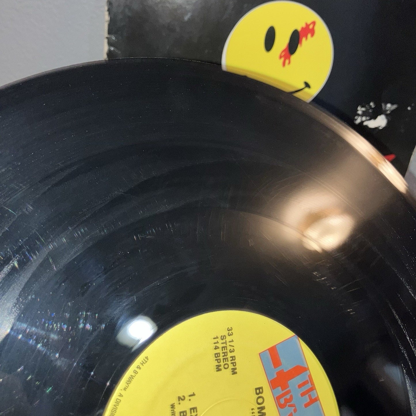 Vinyl Record Bomb The Bass Beat Dis Single 1989 BWAY 462 Scratched But Works
