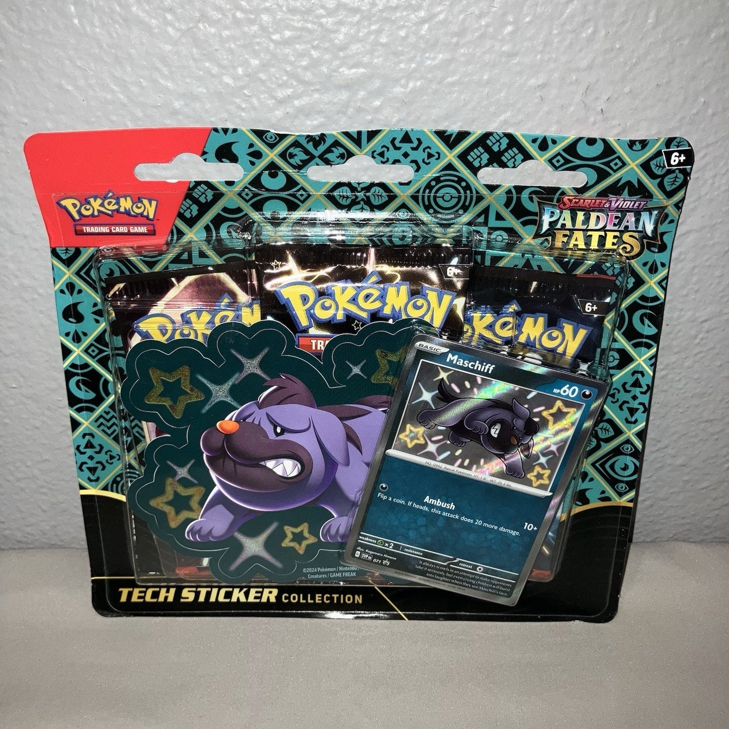 Pokemon DR Mewtwo Tin PE Surprise Box 2 PF Tech Sticker Trick Or Trade 35 Pk + 2