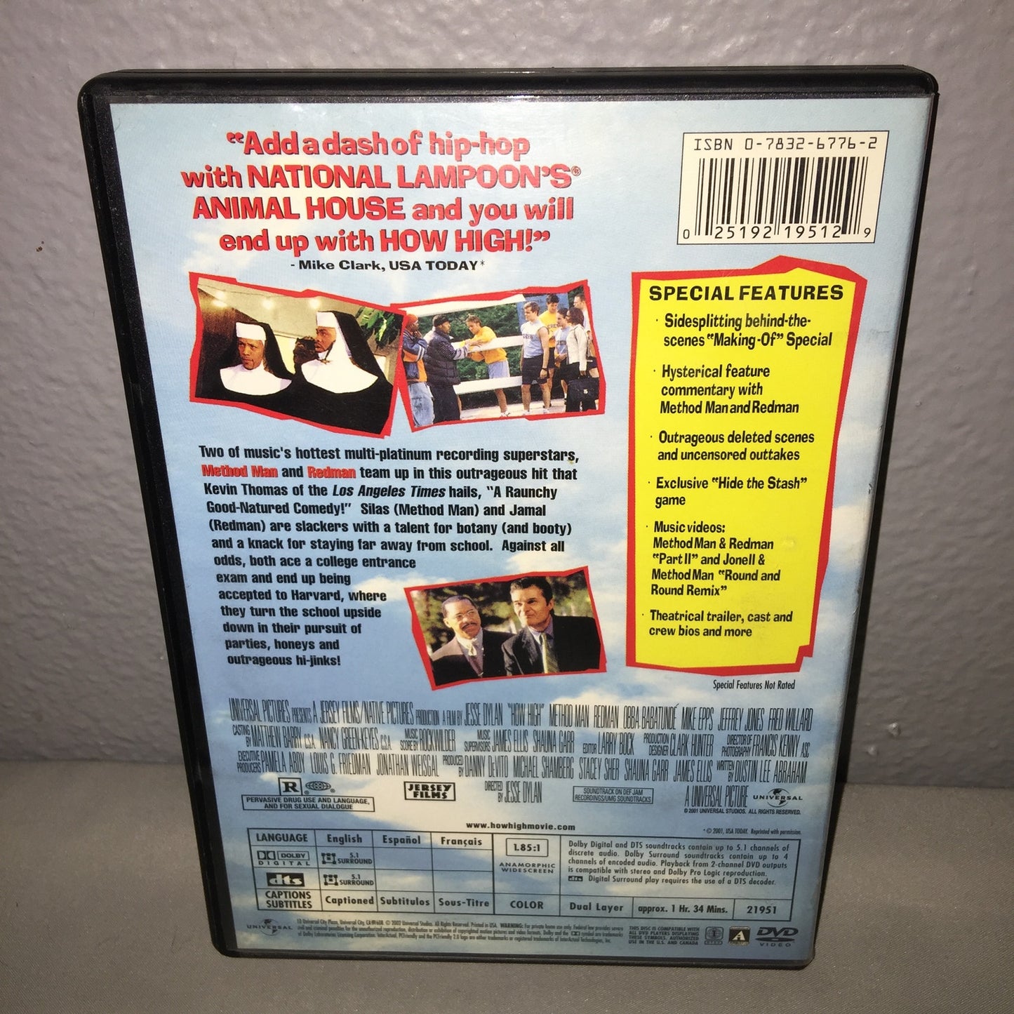 Dvd Used How High Widescreen Starring Method Man And Redman By Universal Studios