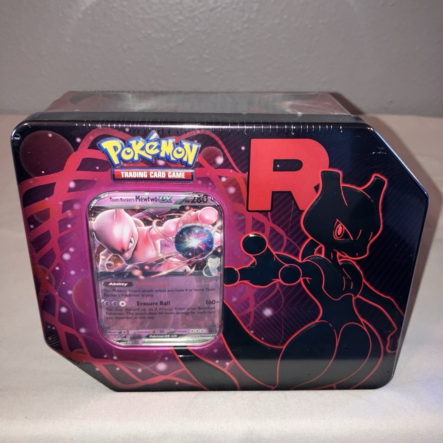 Pokemon DR Mewtwo Tin PE Surprise Box 2 PF Tech Sticker Trick Or Trade 35 Pk + 2