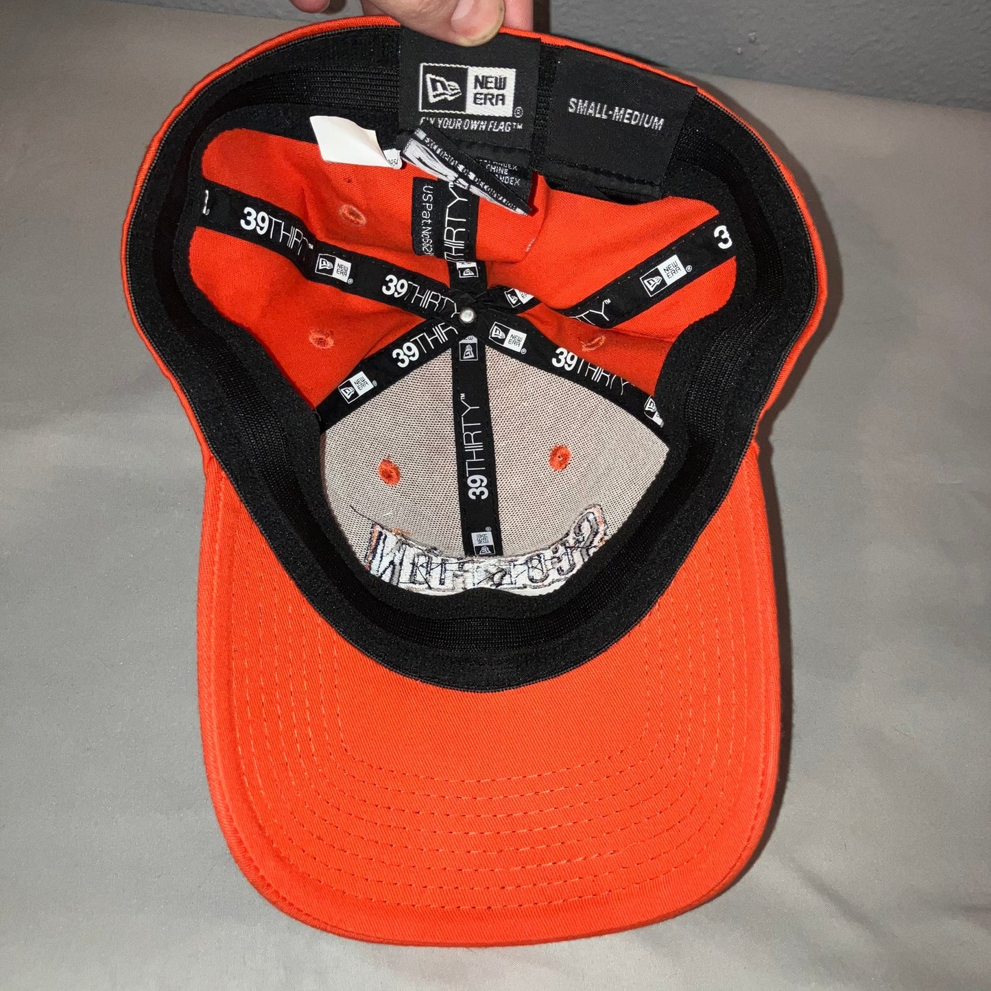 Scorpion Lacrosse Orange Ball Cap Hat 2012 New Era Small - Medium 39Thirty *Used