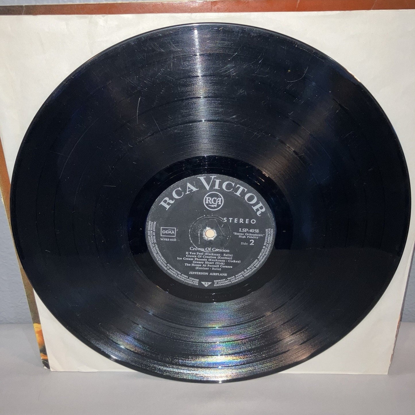 Vinyl Record Jefferson Airplane Crown of Creation 1968 LP See Pics Rough Shape