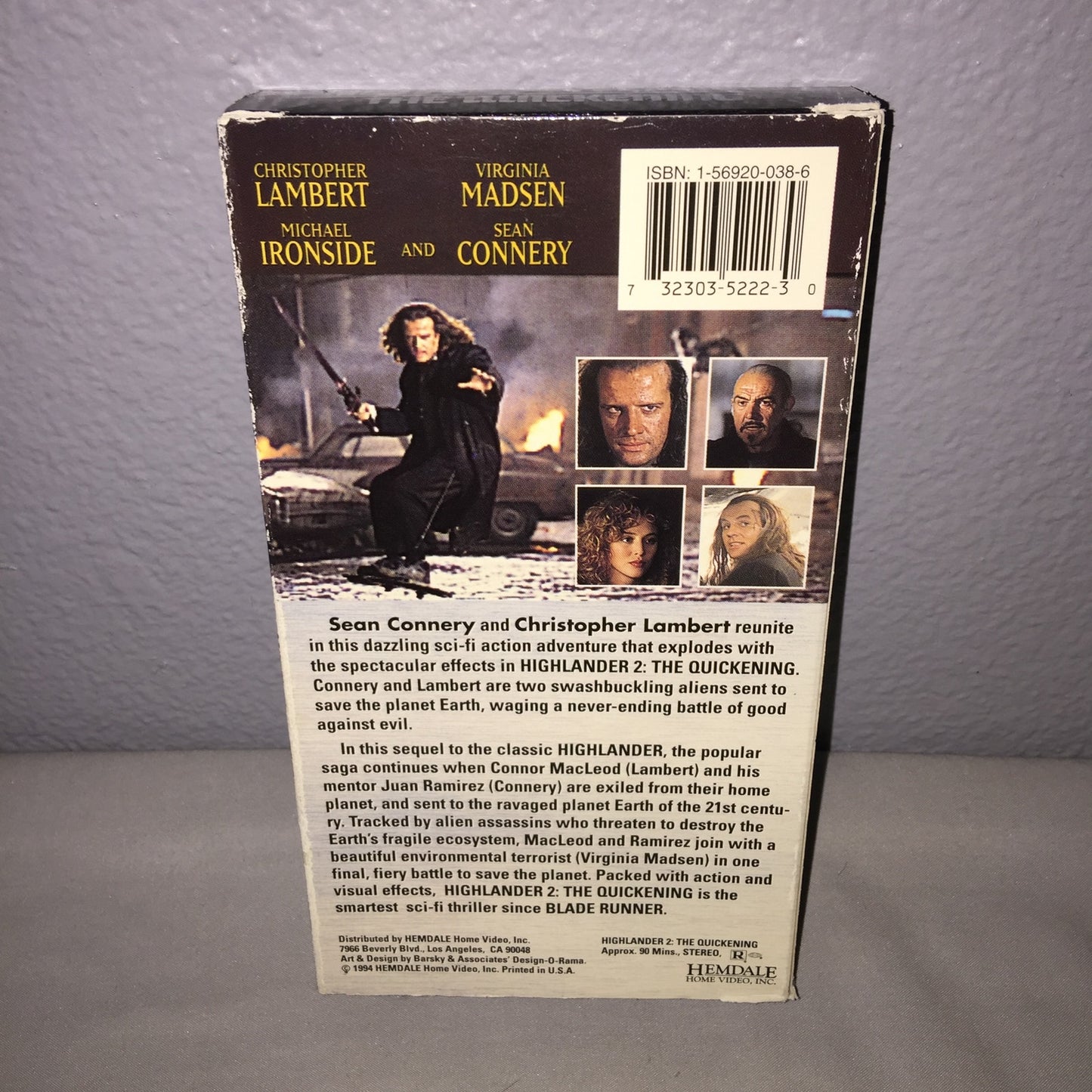 Vhs Used Highlander 2 The Quickening Tape Michael Ironside Sean Connery Hemdale
