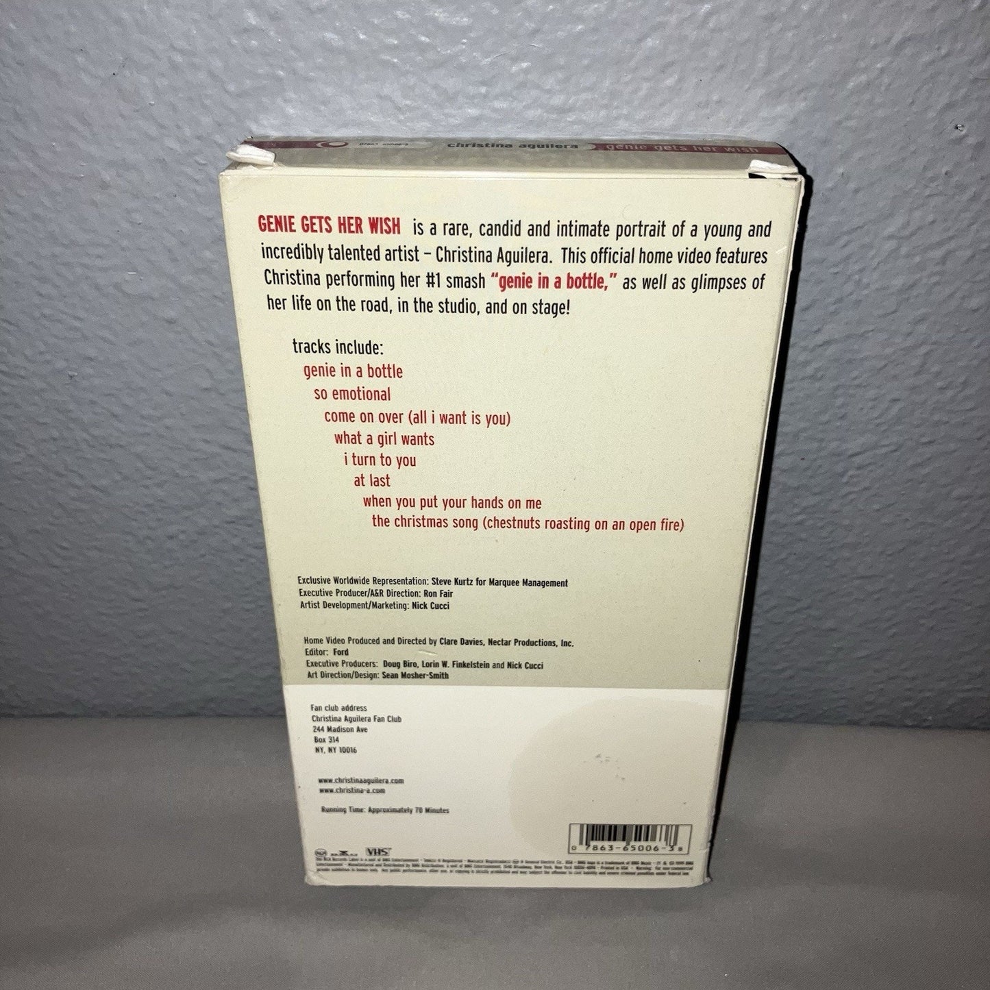 Vhs Used Christina Aguilera Genie Gets Her Wish Works Plus Includes Mini Poster