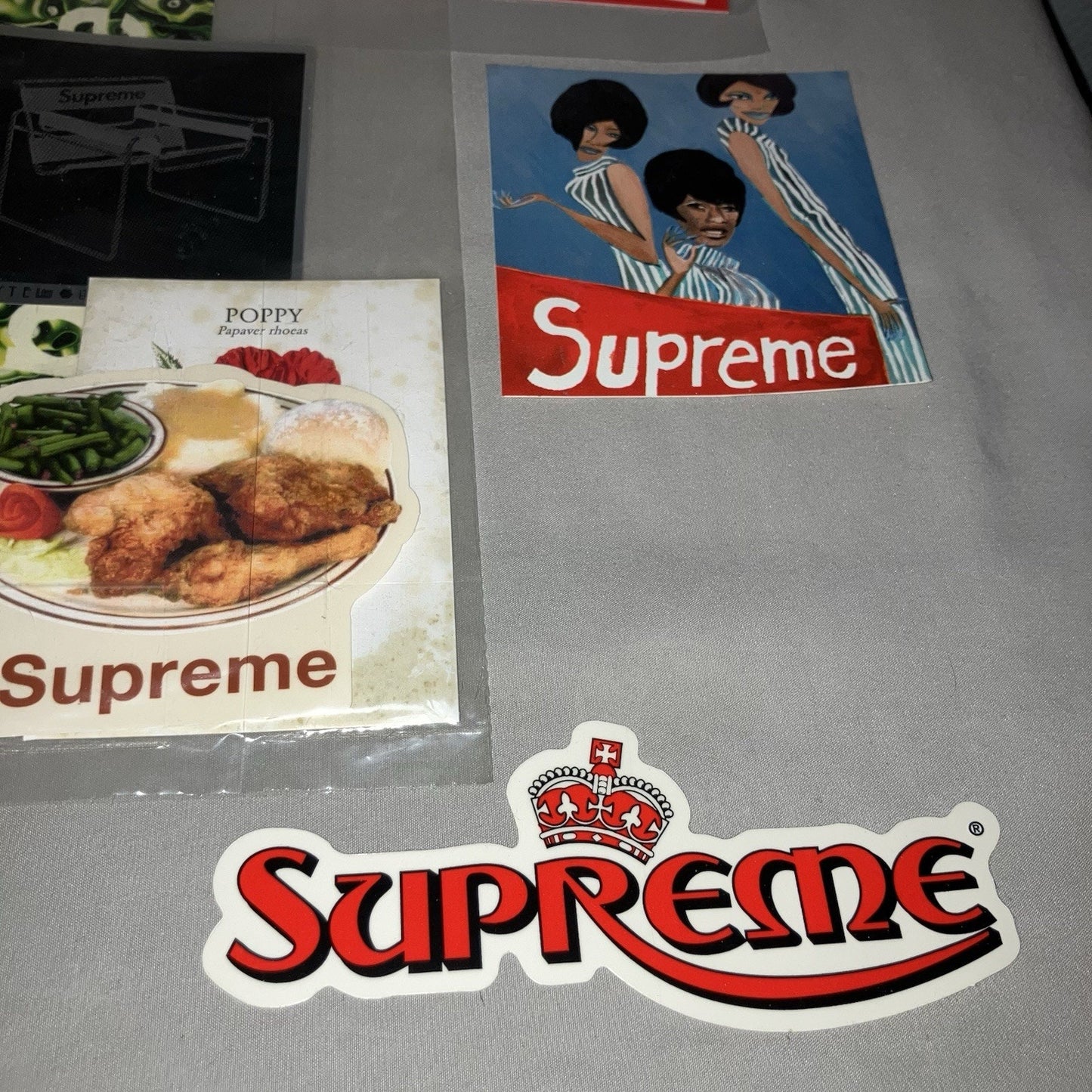 Supreme Sticker Collection Lot Liquid Skulls Box Logo Wu-tang Bible Poppy Seeds