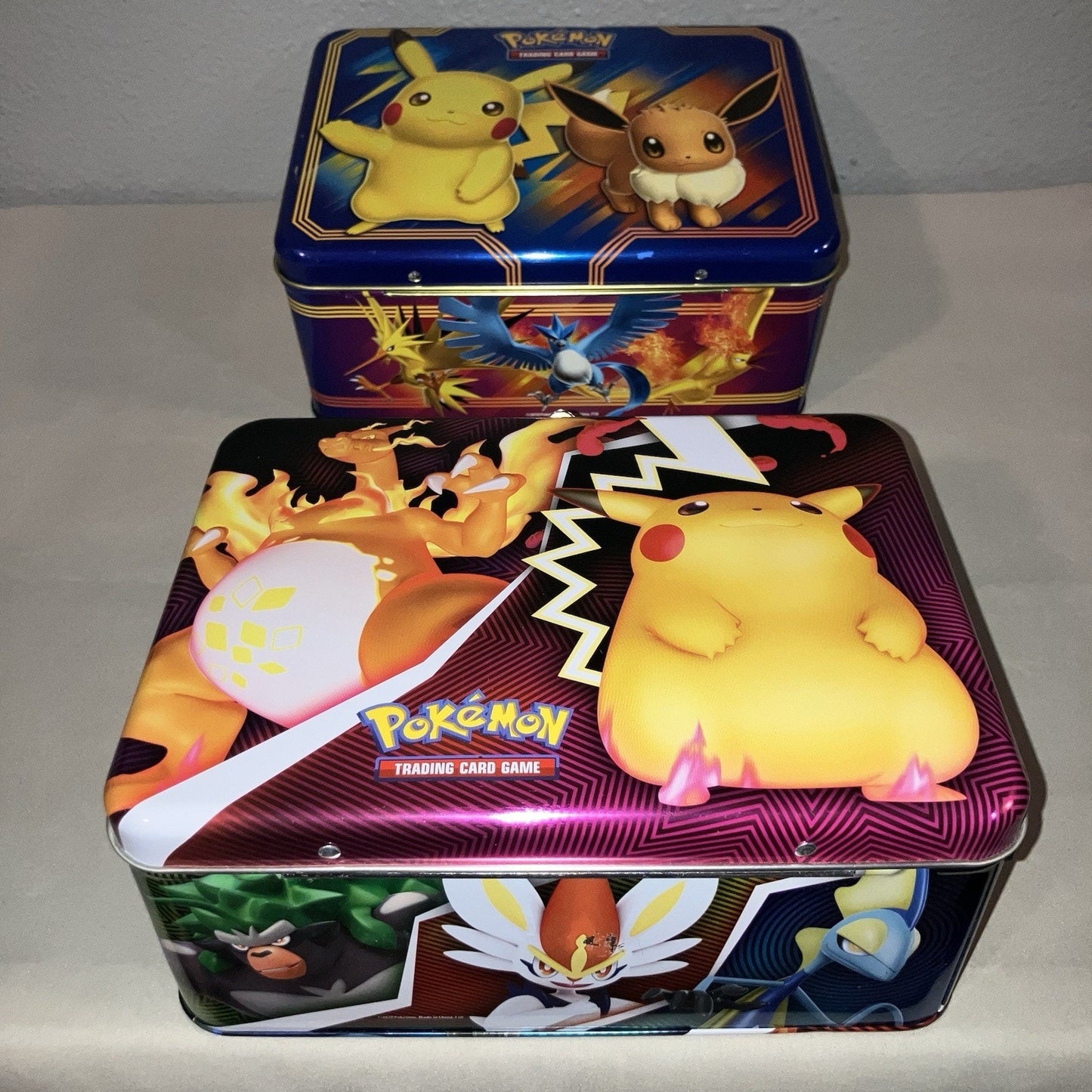Pokemon Collector’s Tin Fall 2018 / 2020 *Both Empty See Pics For Condition*